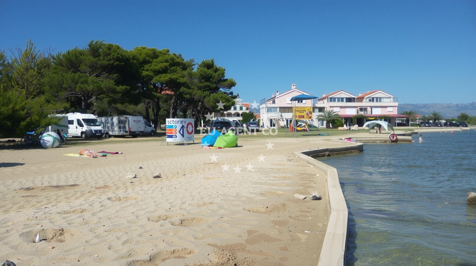 Livadica Beach near Privlaka, Zadarska Županija