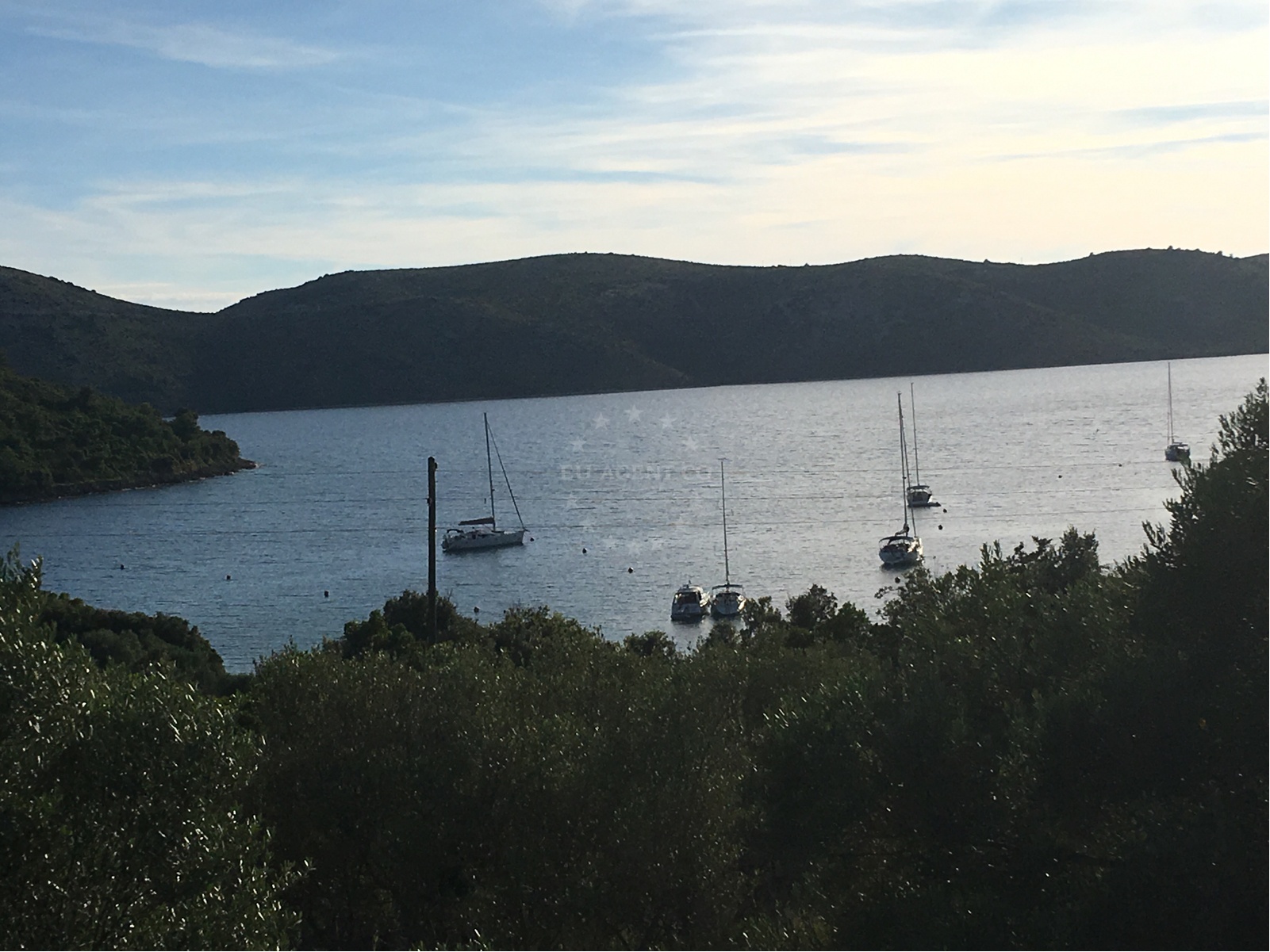 Sandy seabed and buoy markers in Rava Island anchorage, North Dalmatia