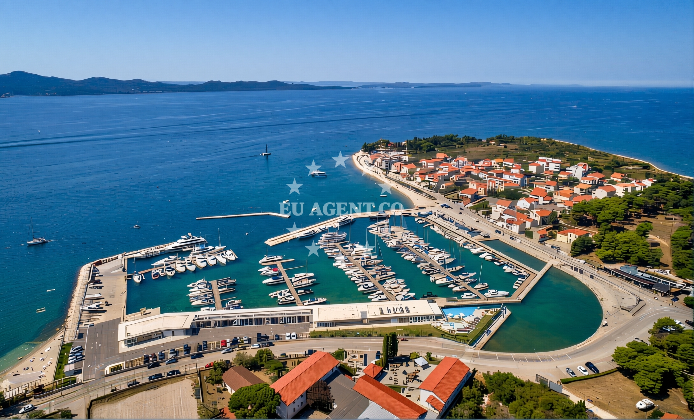 Anchorage on Sestrunj Island with calm waters and sandy seabed