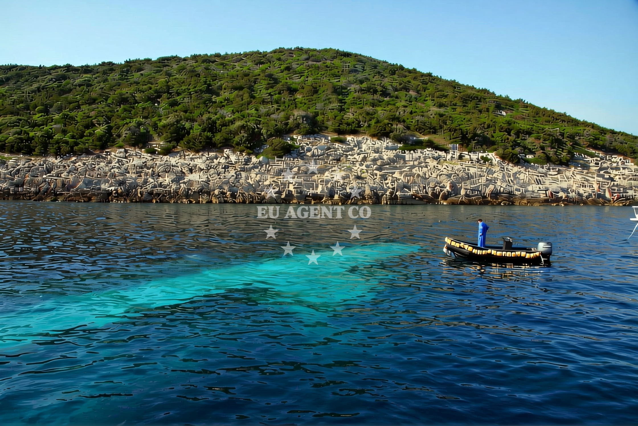 Sandy seabed at anchorage on Sestrunj Island