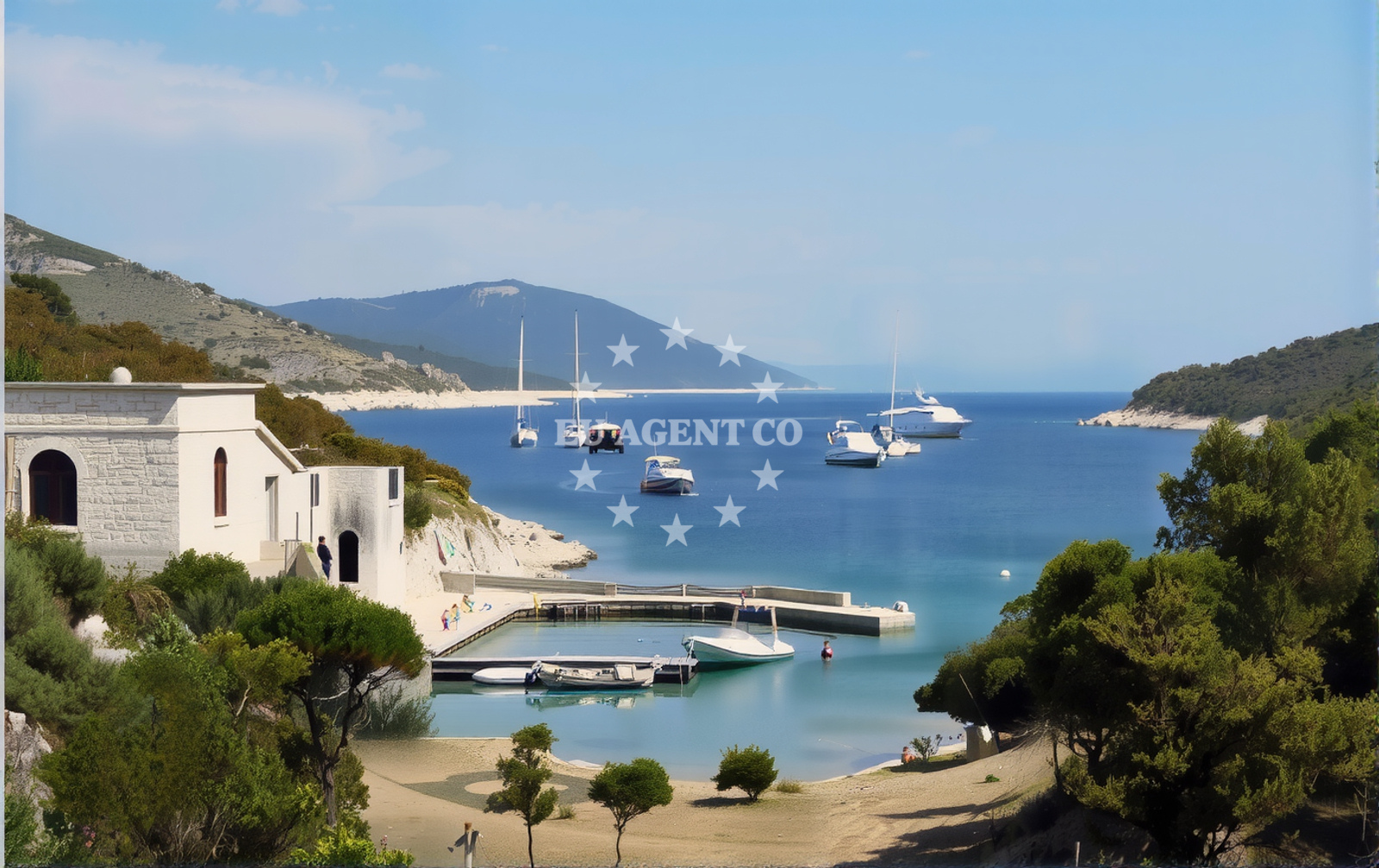 Anchorage on Skarda Island, North Dalmatia