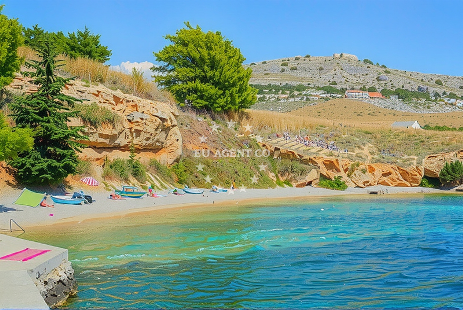 Smokvica Istok Beach, Pag Island, Croatia near the Smokvica anchorage