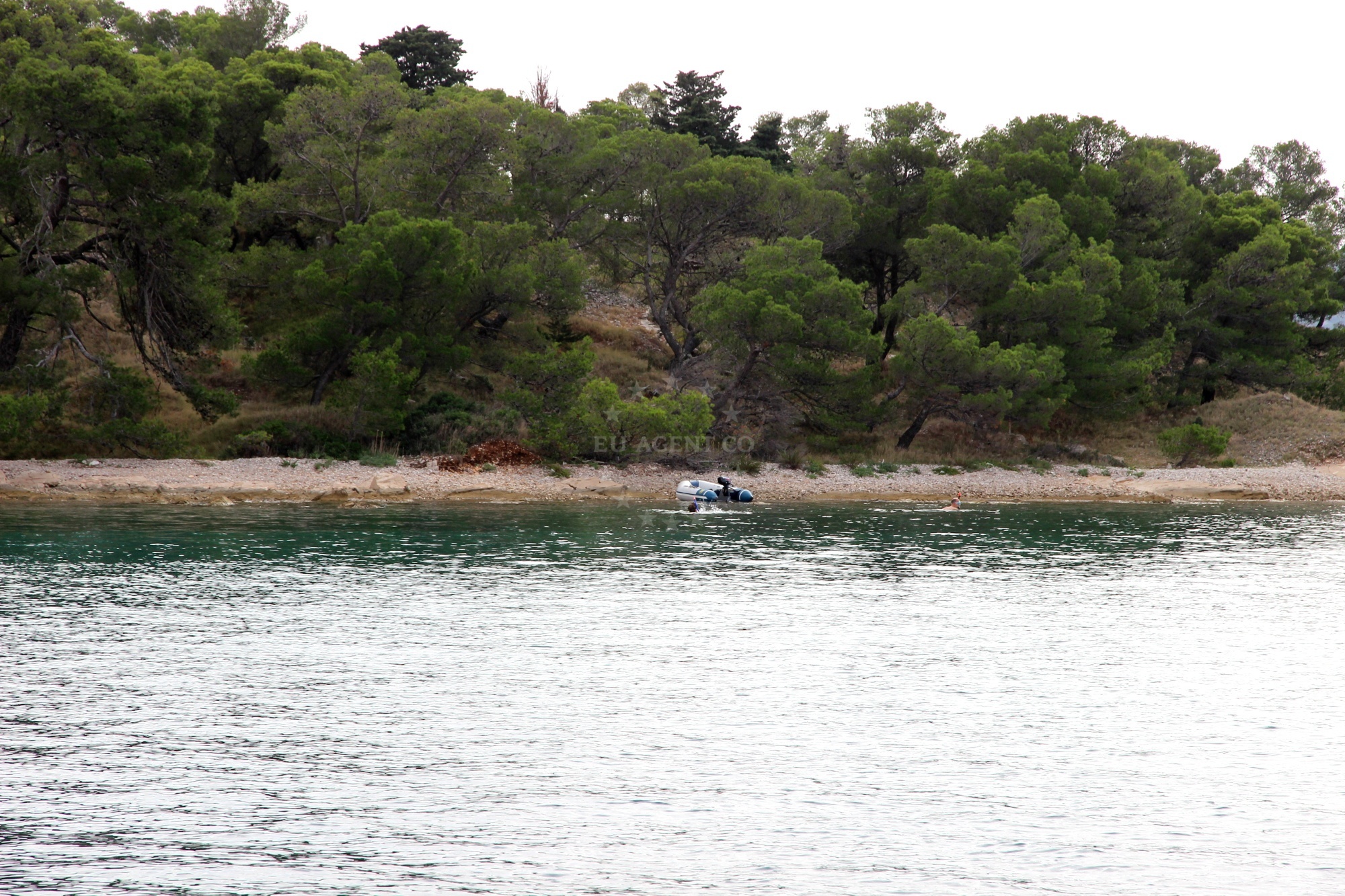 Sv. Katarina Anchorage, North Dalmatia Croatia - calm waters with sand and rock seabed