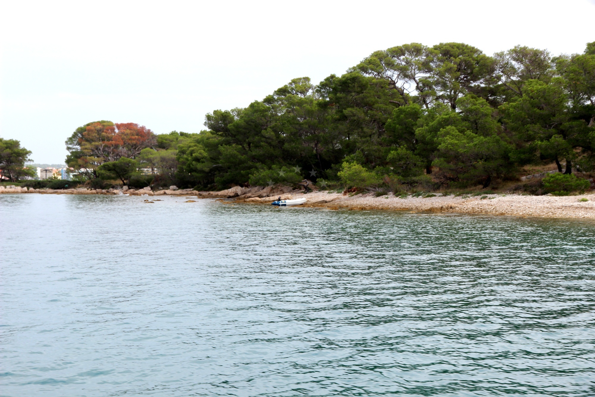 View of Sv. Katarina Island from anchorage, North Dalmatia Croatia