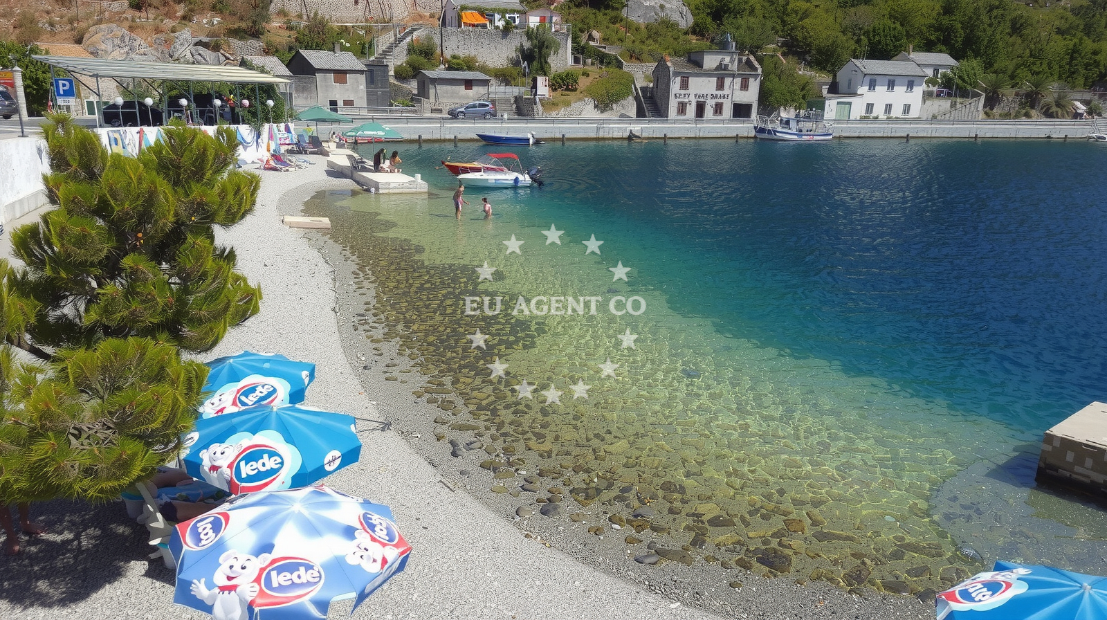 Anchorage in Tribanj, Croatia with depth 10-12m