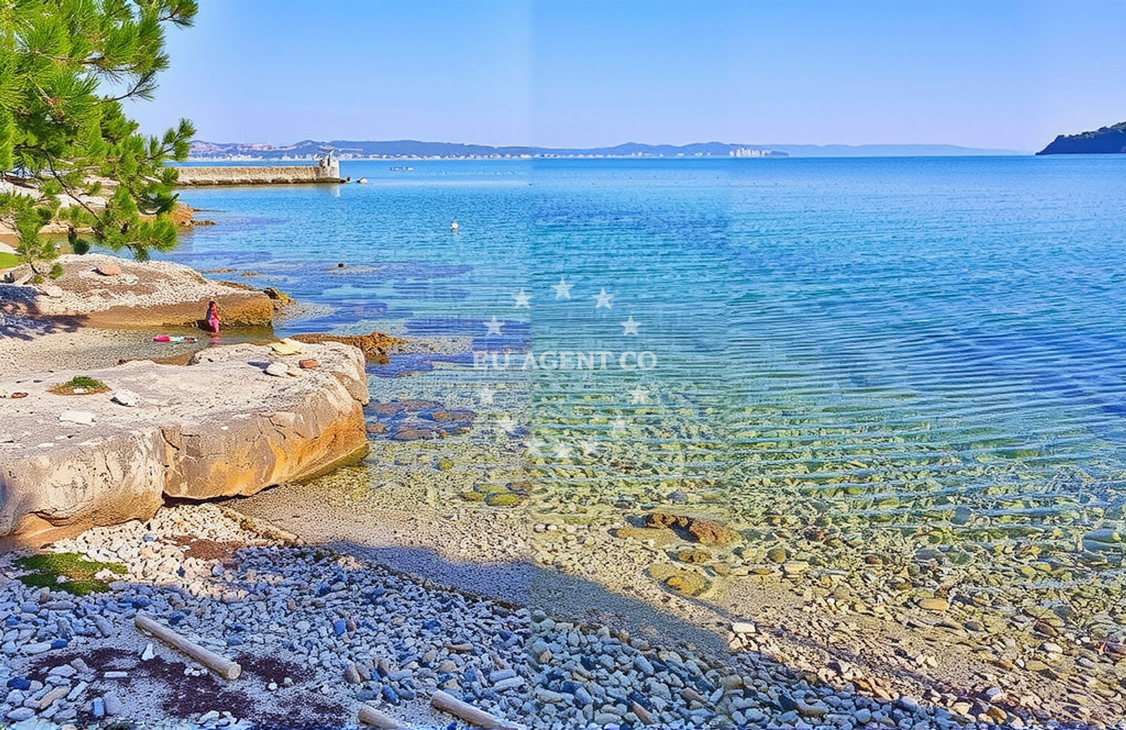 Approach and location view of Anchorage in Anchorage in Kali on the island Ugljan, North Dalmatia, Croatia photo 3