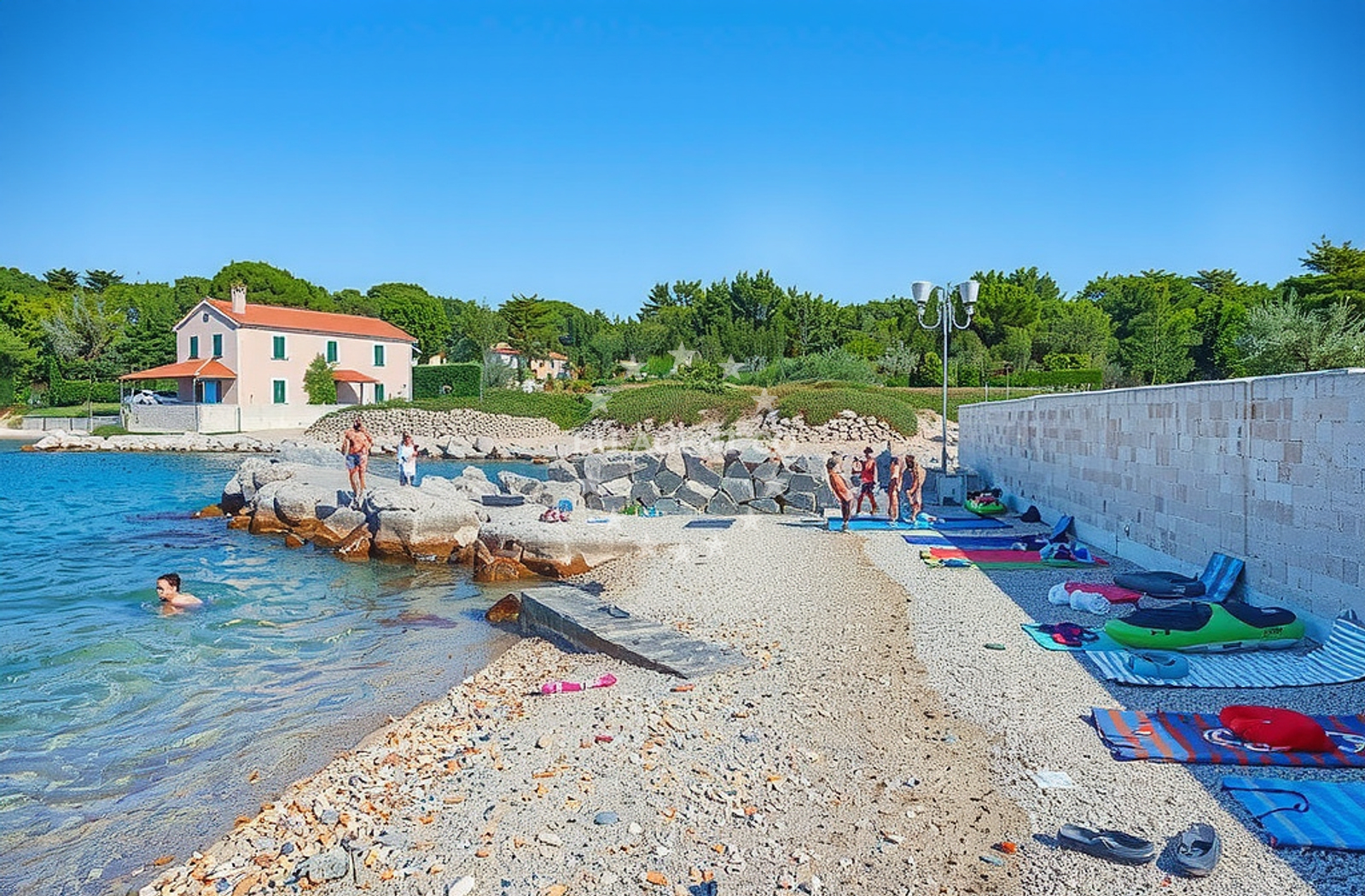 Anchorage in Ugljan, North Dalmatia with sandy seabed