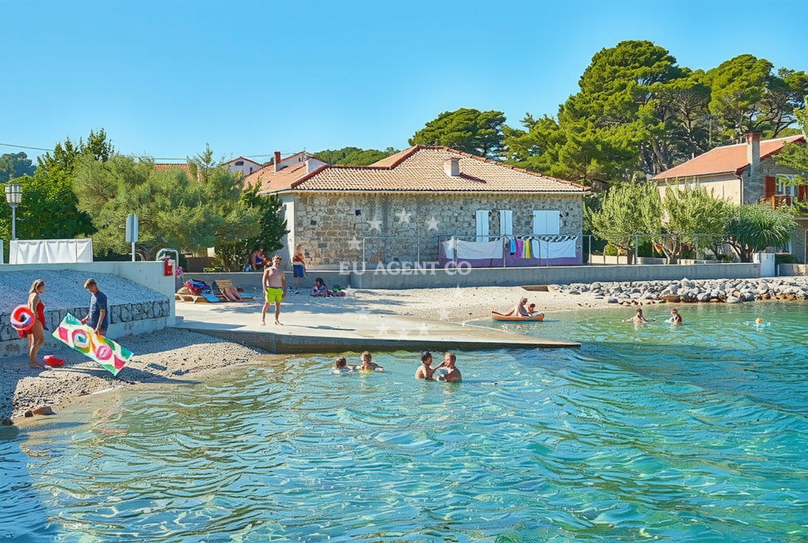Approach and location view of Anchorage in Anchorage in Ugljan on the island Ugljan, North Dalmatia, Croatia photo 3