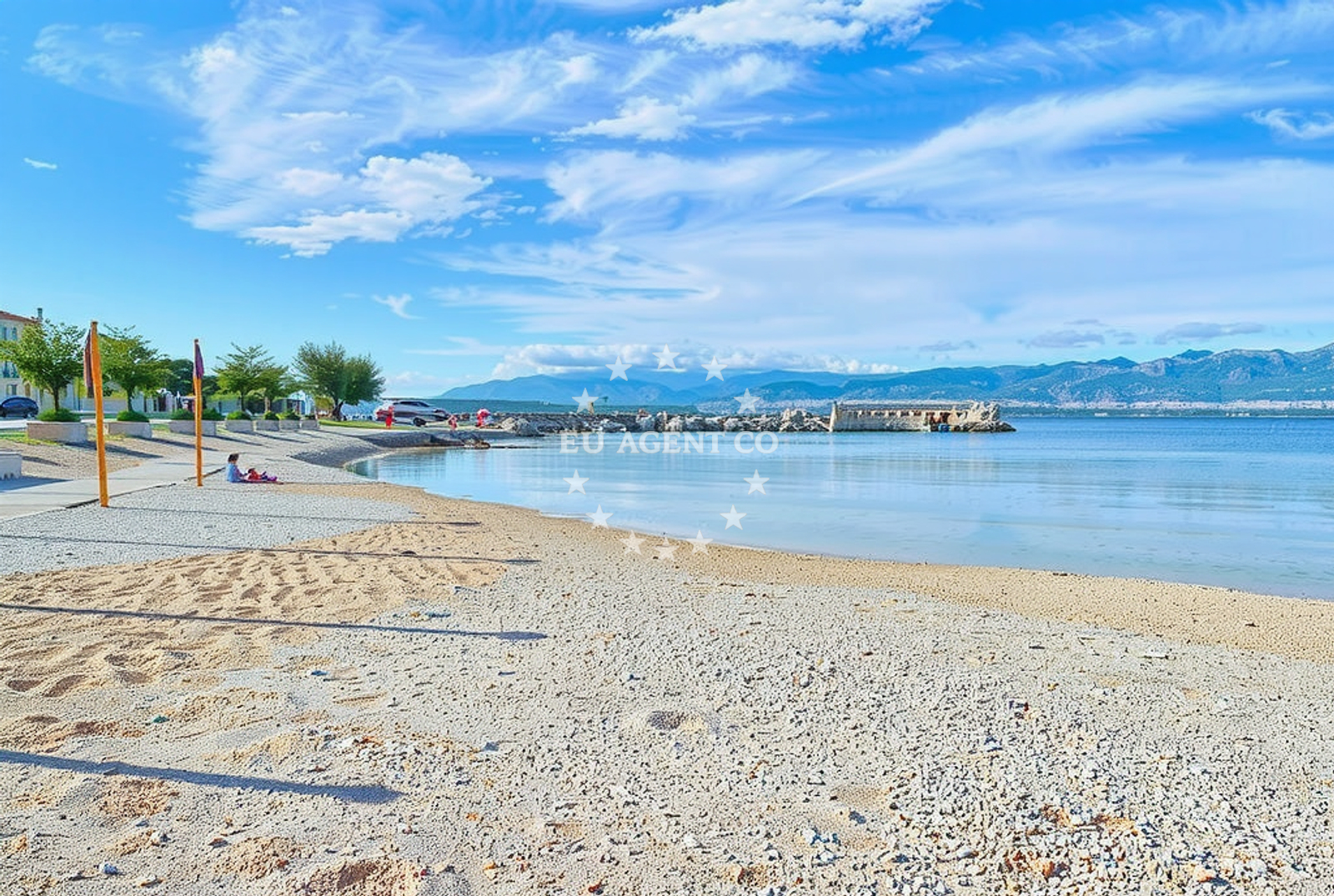 Buoy field near anchorage on Vir Island, North Dalmatia