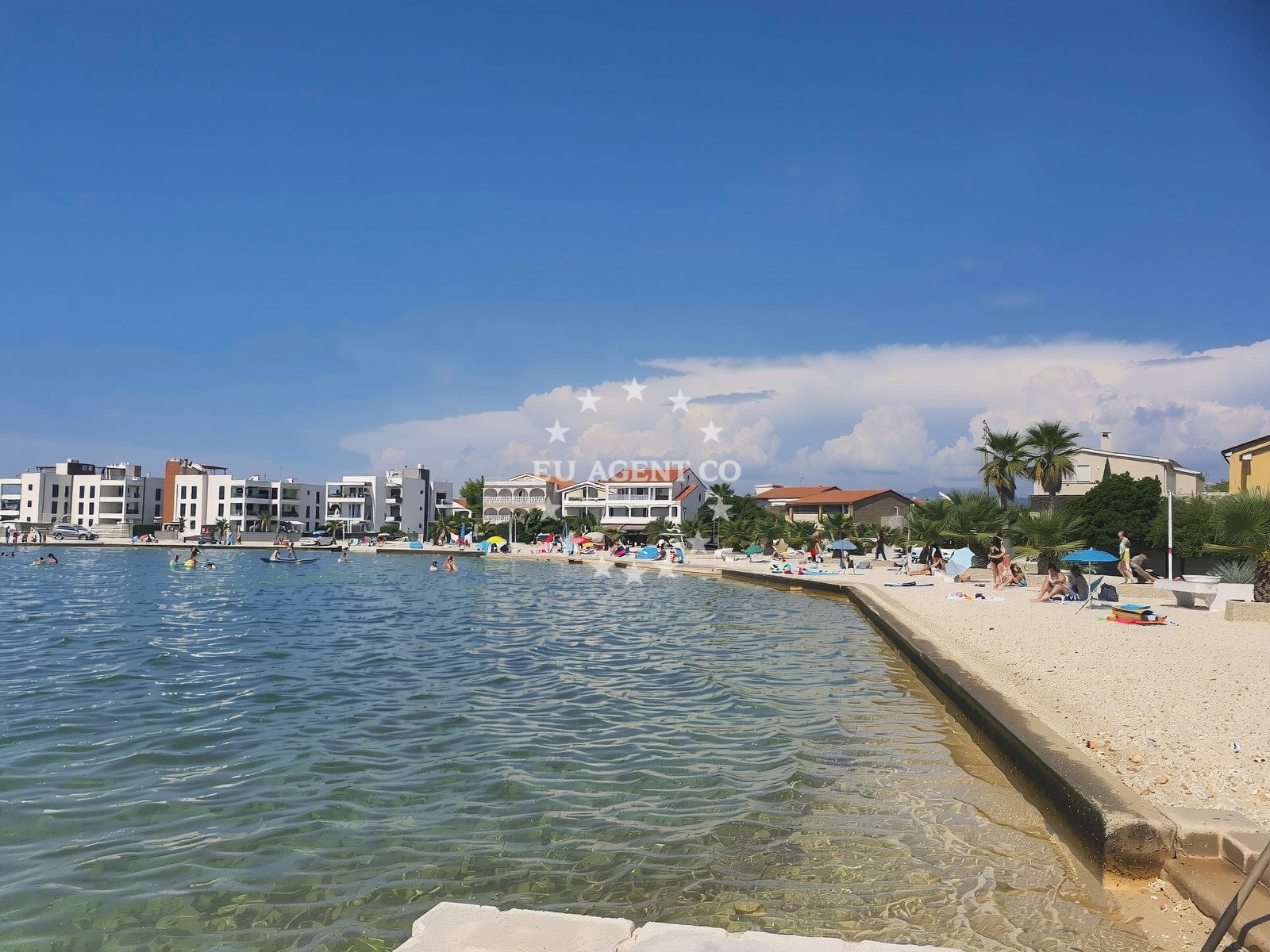 Calm anchorage on the island of Vir, North Dalmatia, Croatia, with distant views of Sapavac