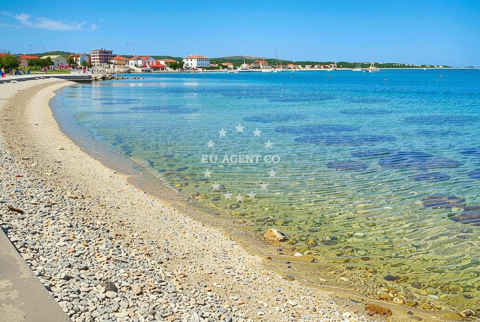 Anchorage on Vir Island, North Dalmatia, Croatia