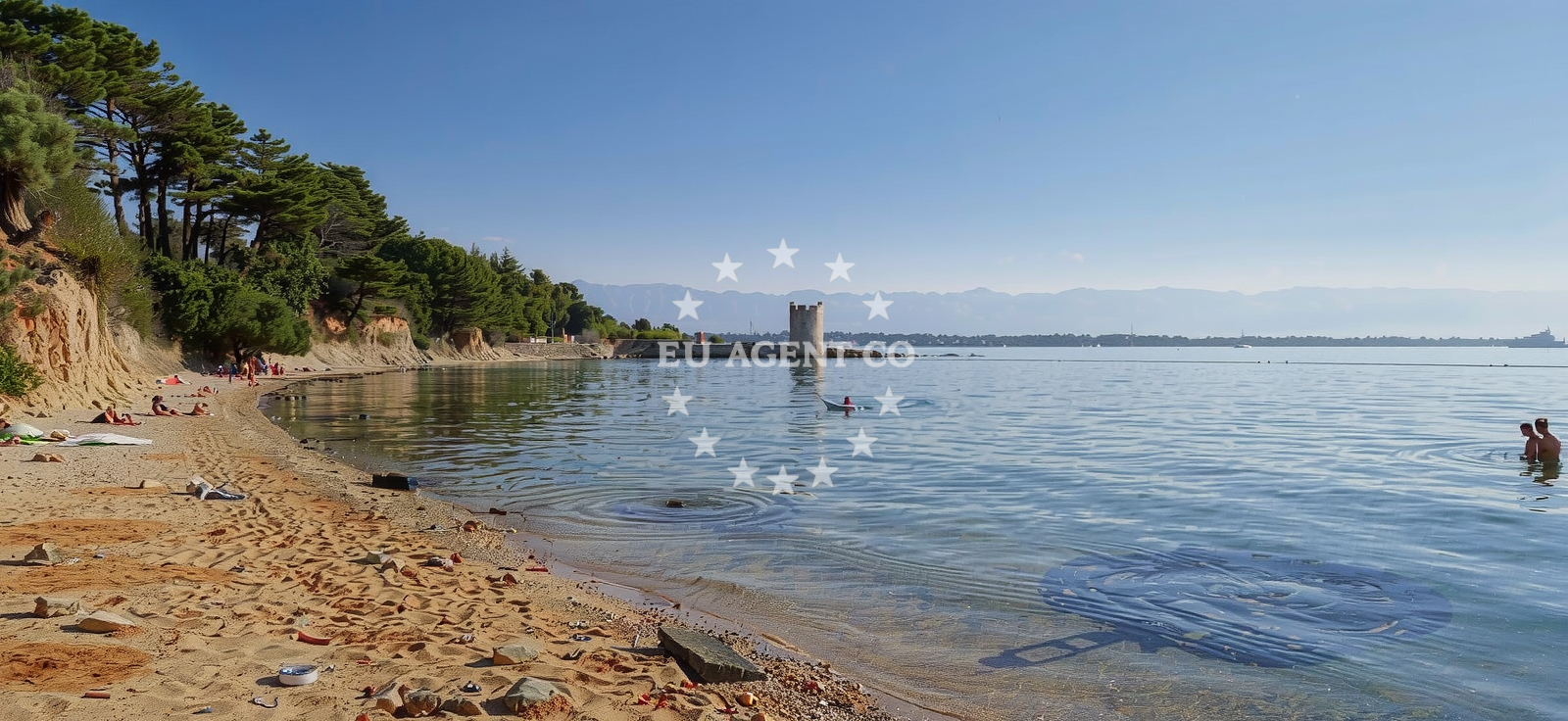 Anchorage on Vir Island, North Dalmatia, Croatia