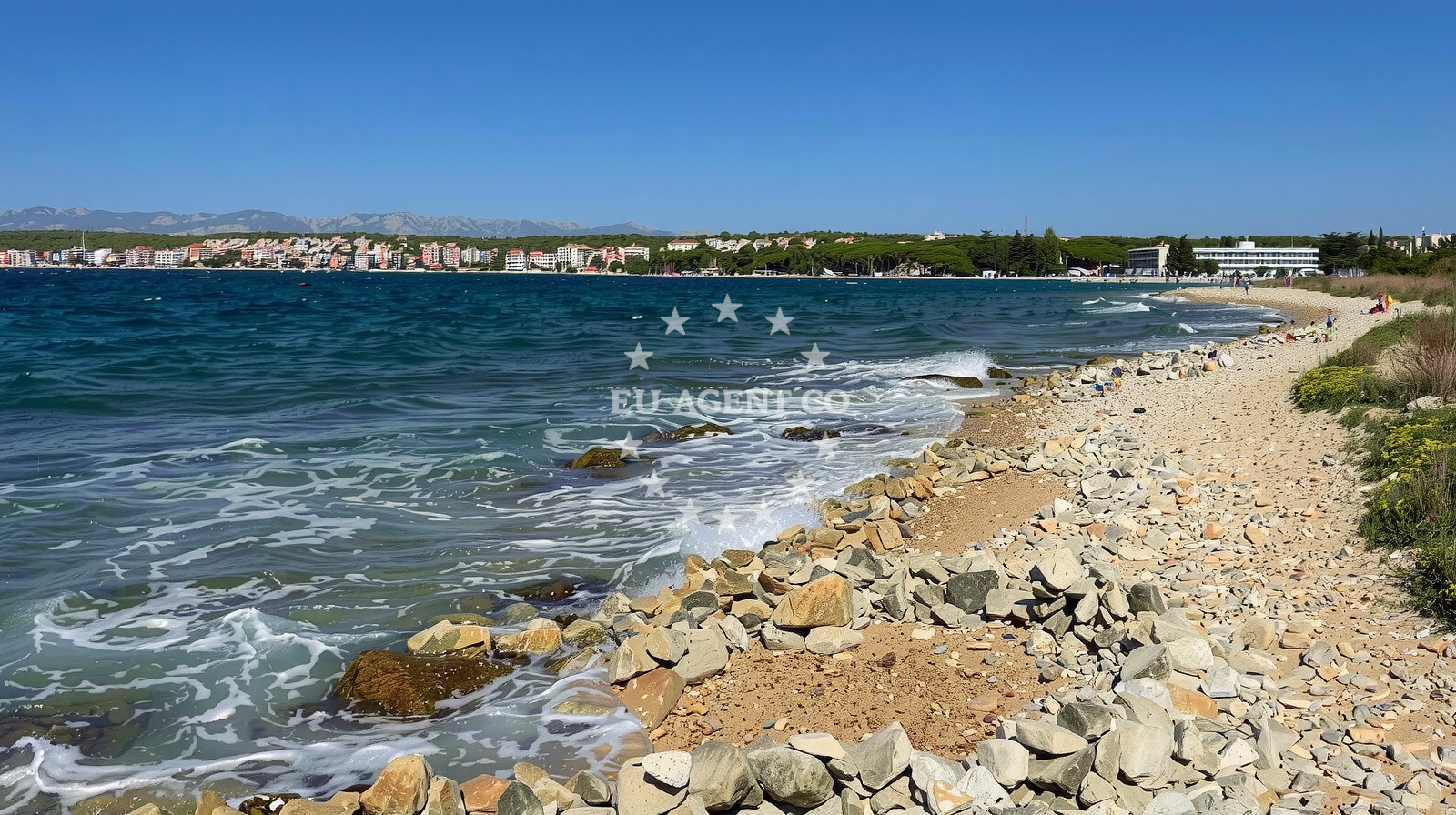 Borik Beach near Puntamika Anchorage, Zadar