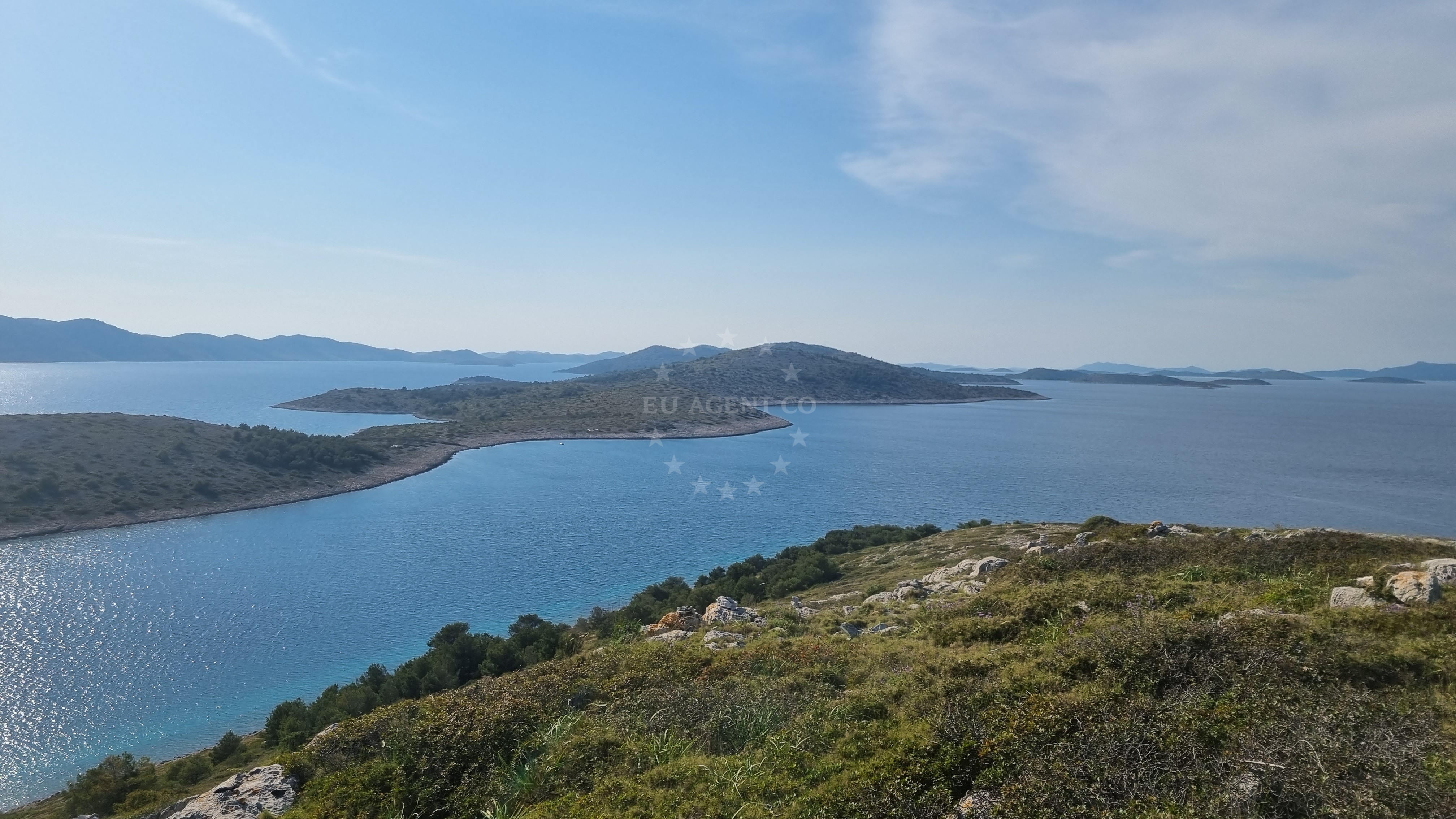 Boat anchored at Jagodnja, Zut Island, North Dalmatia