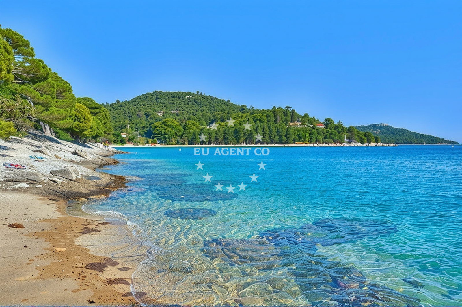 Approach and location view of Zverinac North anchorage in Anchorage in Zverinac on the island Zverinac, North Dalmatia, Croatia photo 3