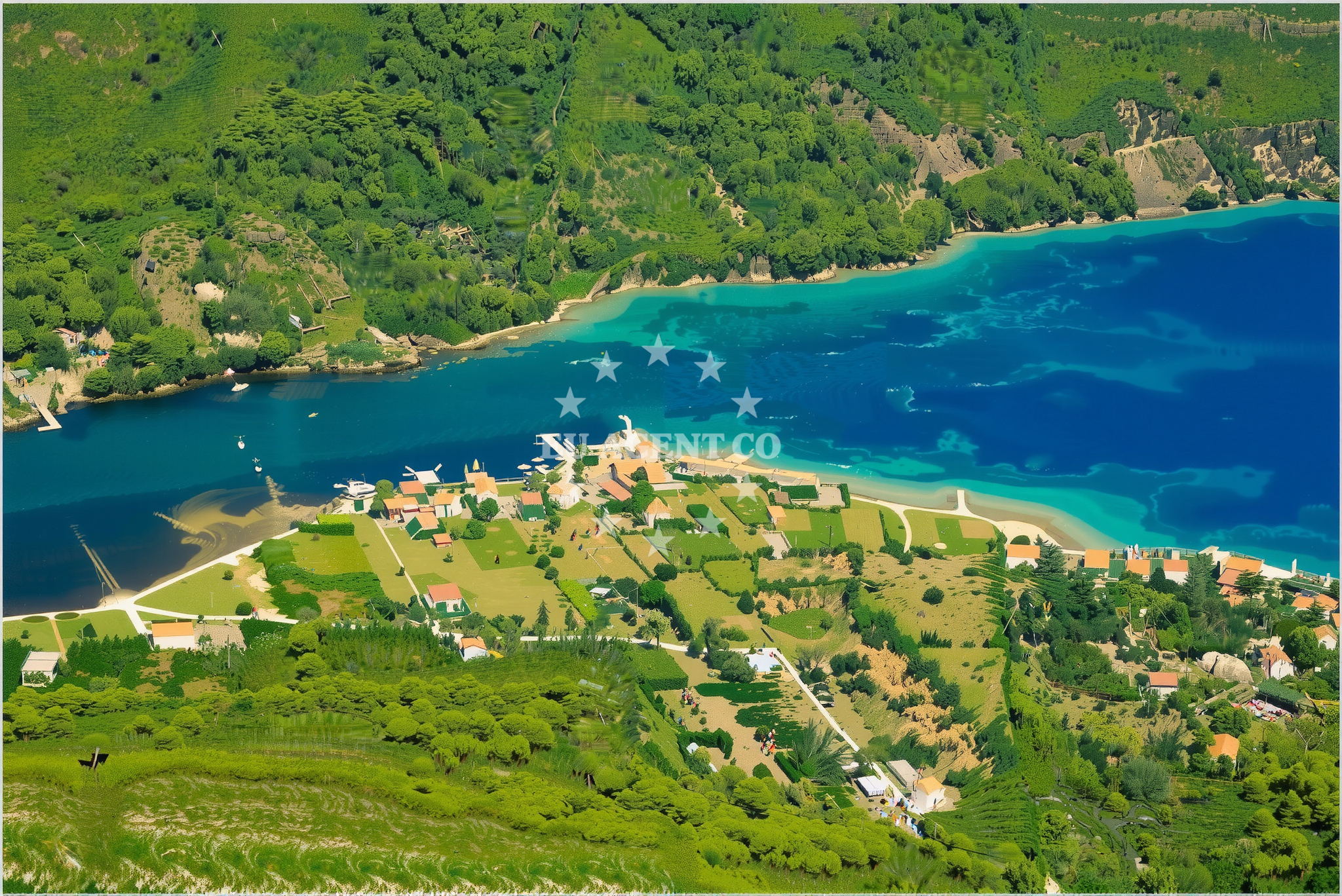 Sandy seabed with seaweed at Broce Anchorage, Croatia