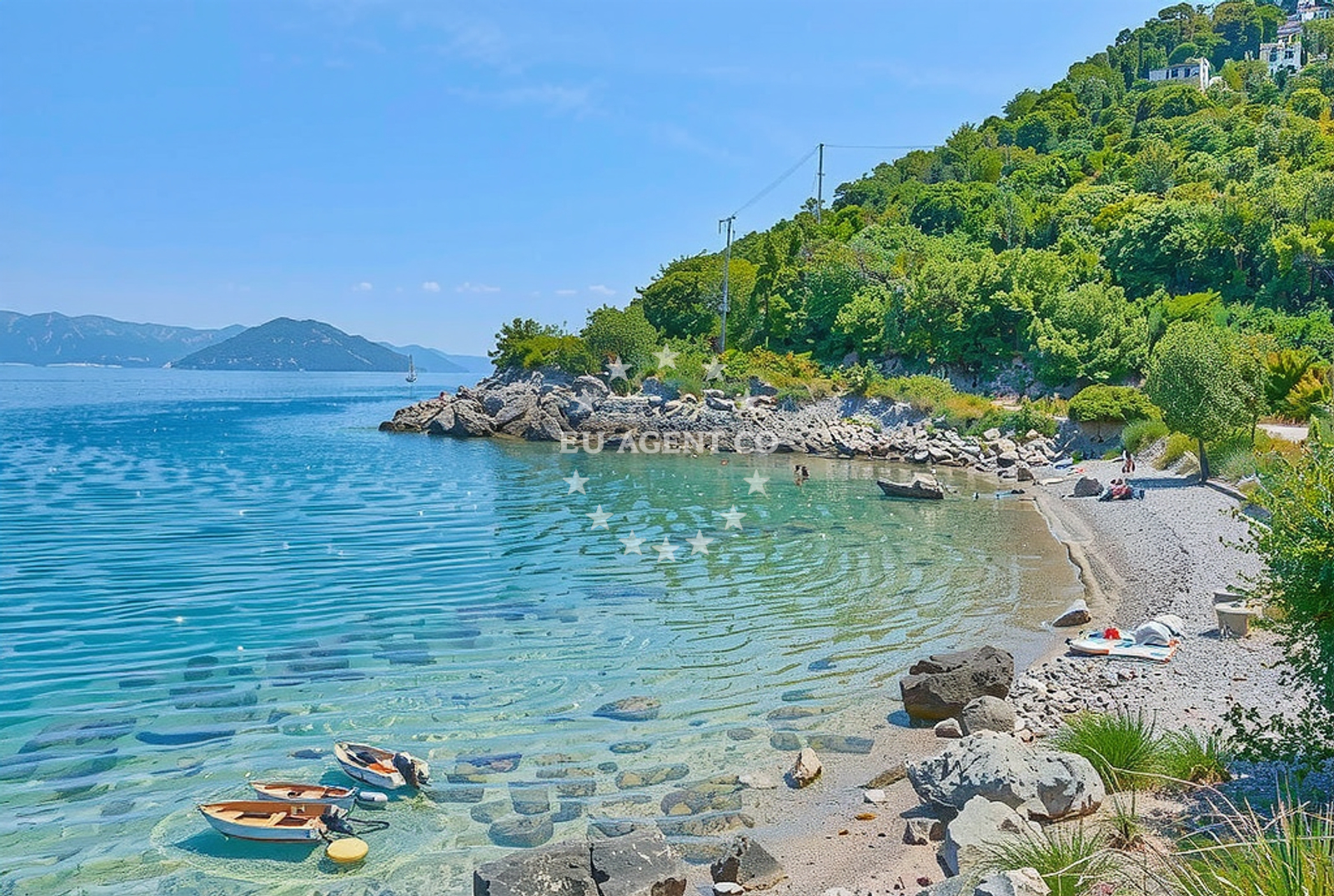 Beach near Duba Peljeska anchorage, South Dalmatia, Croatia