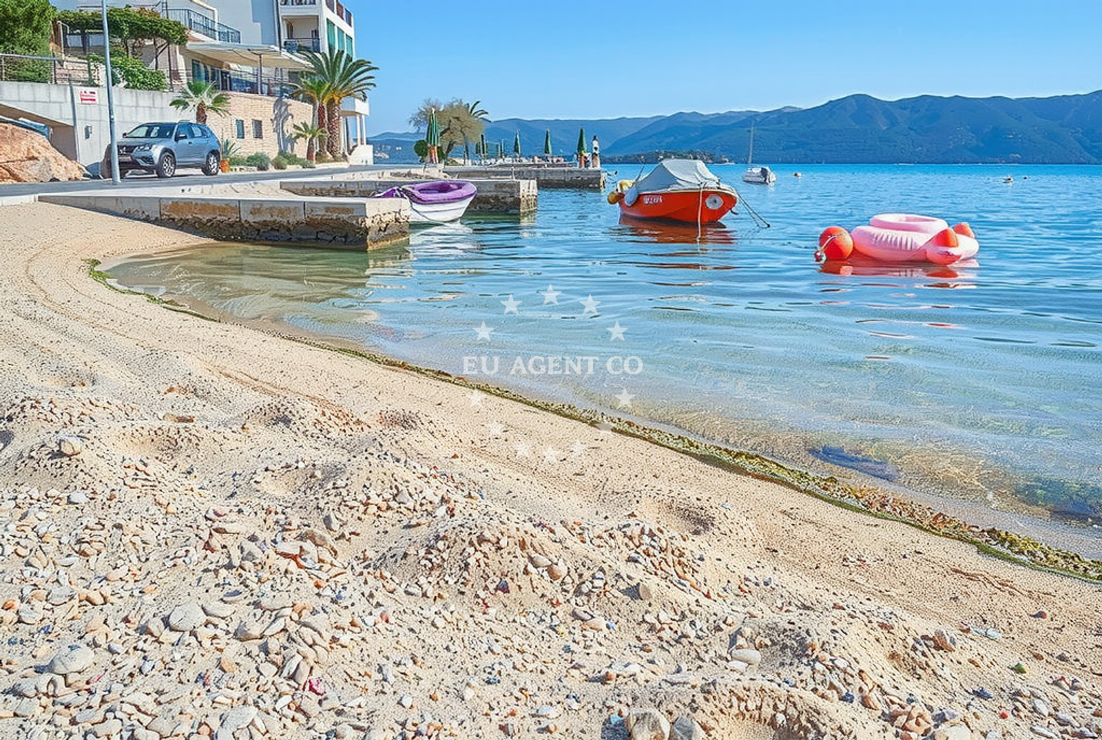 Ponta Klek Beach, a short distance from the anchorage