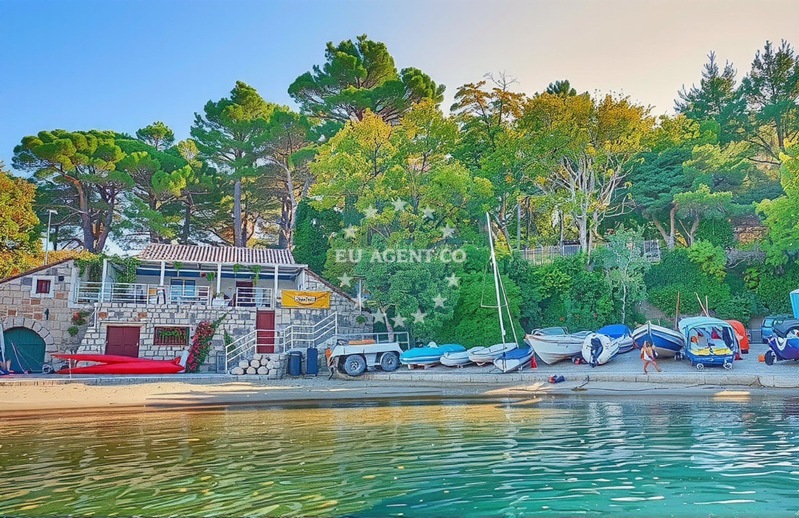Approach and location view of Anchorage in Anchorage on the island Koločep, South Dalmatia, Croatia photo 3