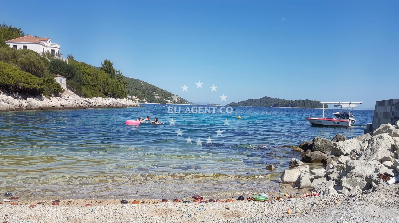 Approach and location view of Anchorage in Anchorage on the island Korčula, South Dalmatia, Croatia photo 3