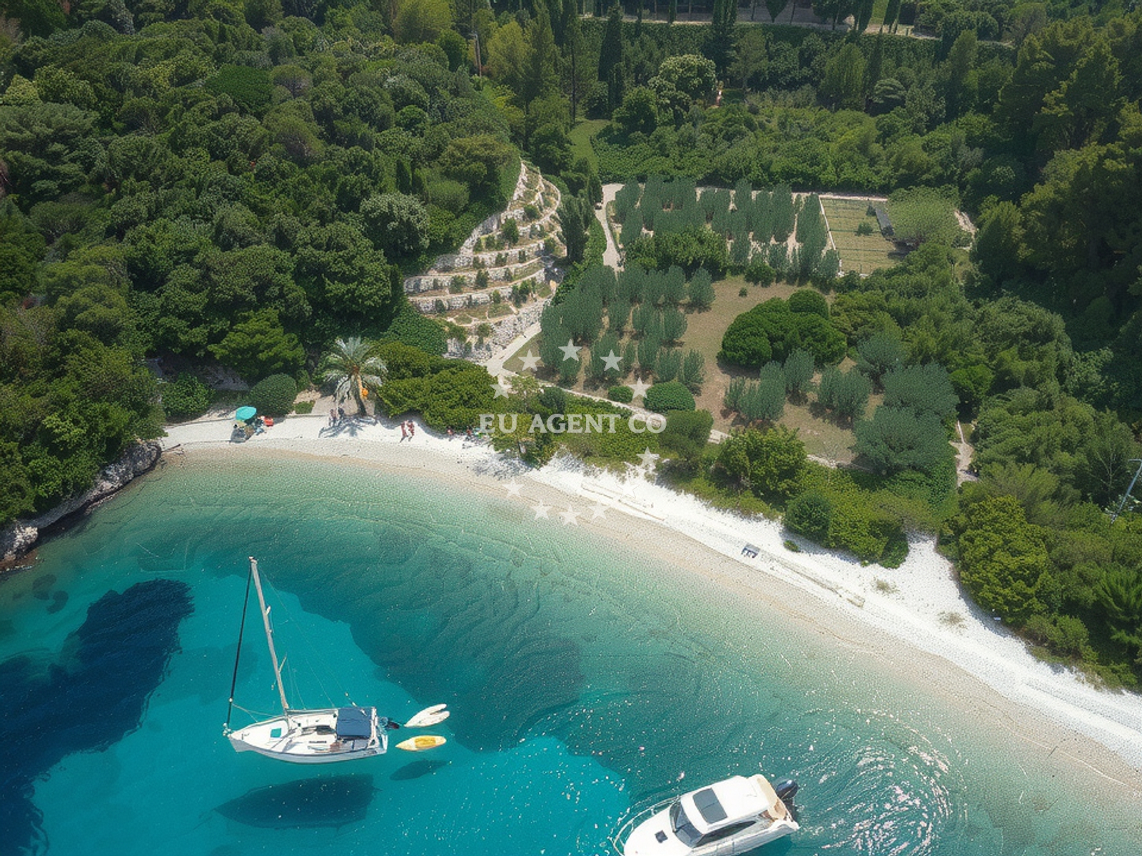 Anchorage on Korcula Island, South Dalmatia, near Samograd Bay