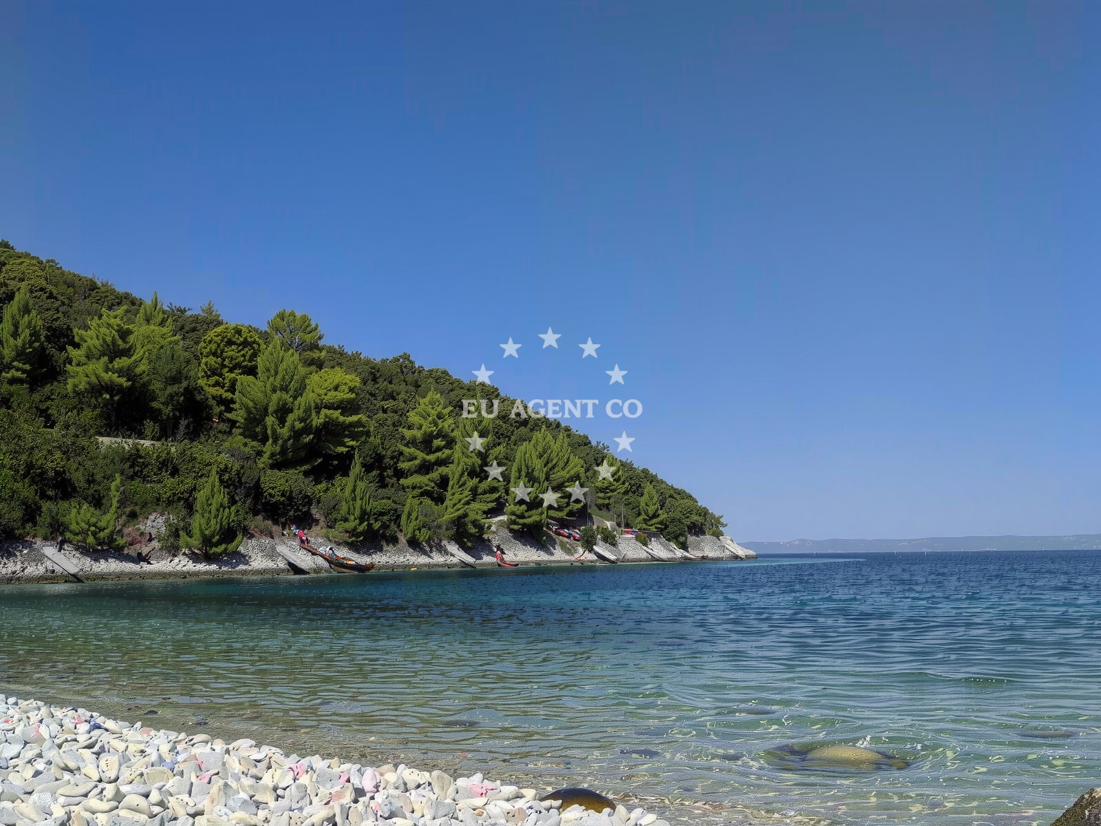 Yacht anchoring near Račišće Beach on Korcula Island