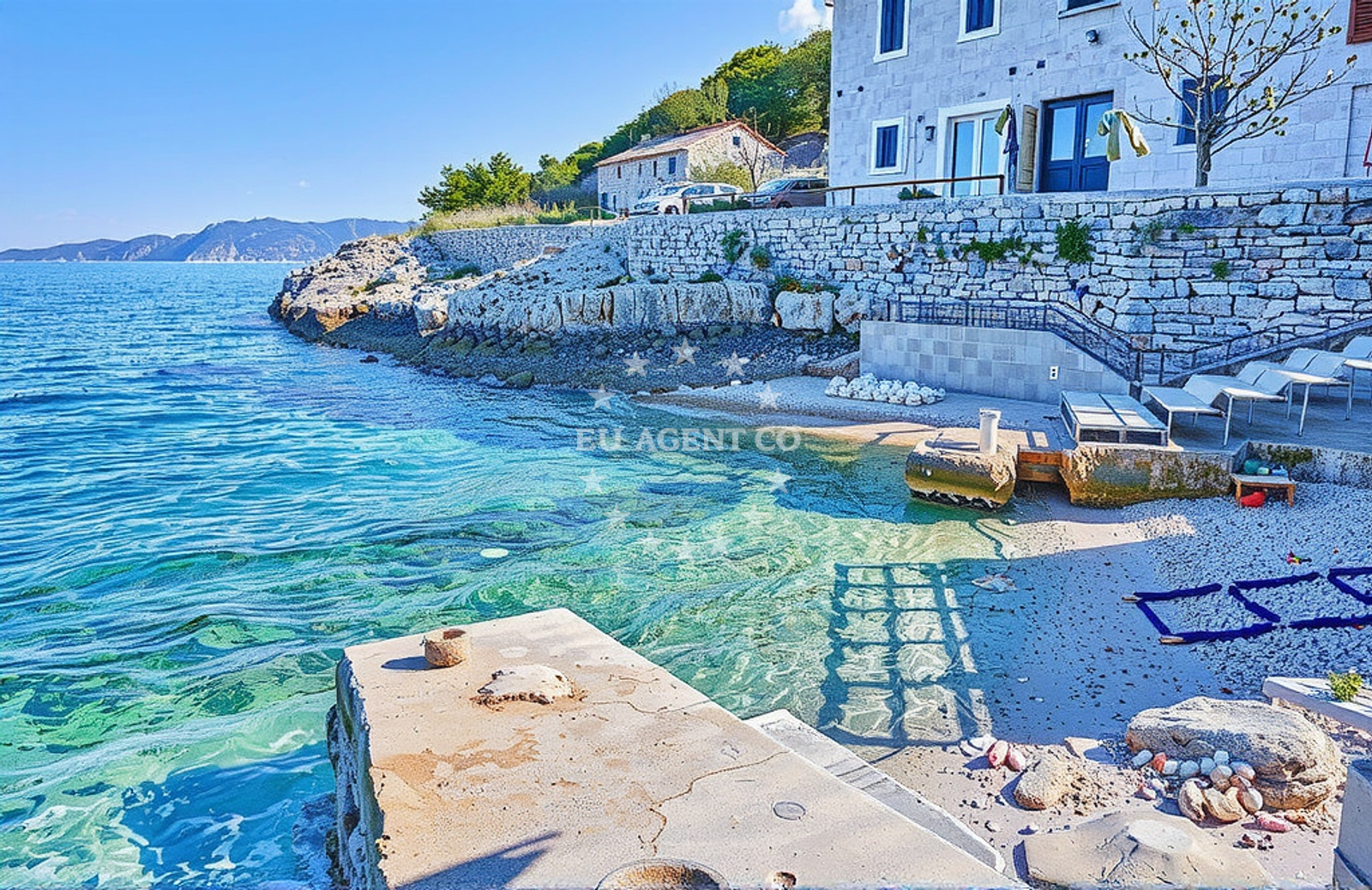 Babina Beach on Korčula Island, Croatia with clear waters and nearby anchorage