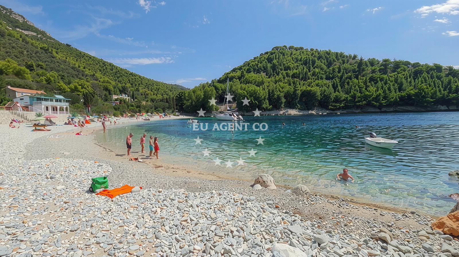 Approach and location view of Anchorage in Anchorage on the island Korčula, South Dalmatia, Croatia photo 3