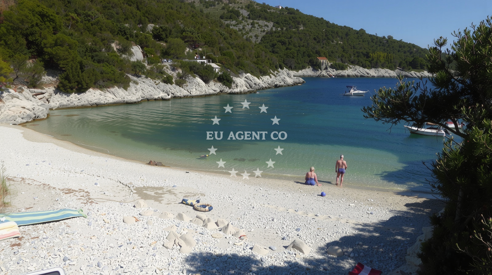Marina Lumbarda on Korcula Island with yachts moored