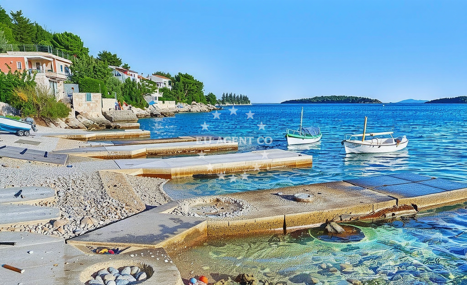 Approach and location view of Anchorage in Anchorage in Prižba on the island Korčula, South Dalmatia, Croatia photo 3