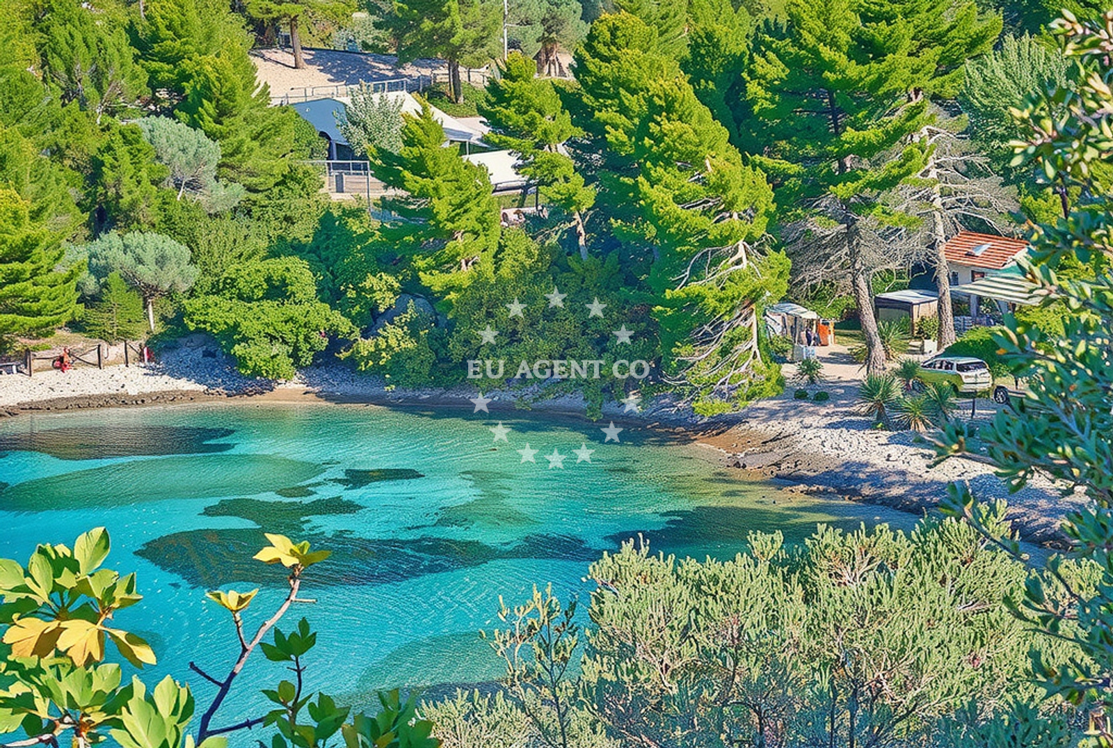 Poplat Beach near Vela Luka anchorage, Korcula