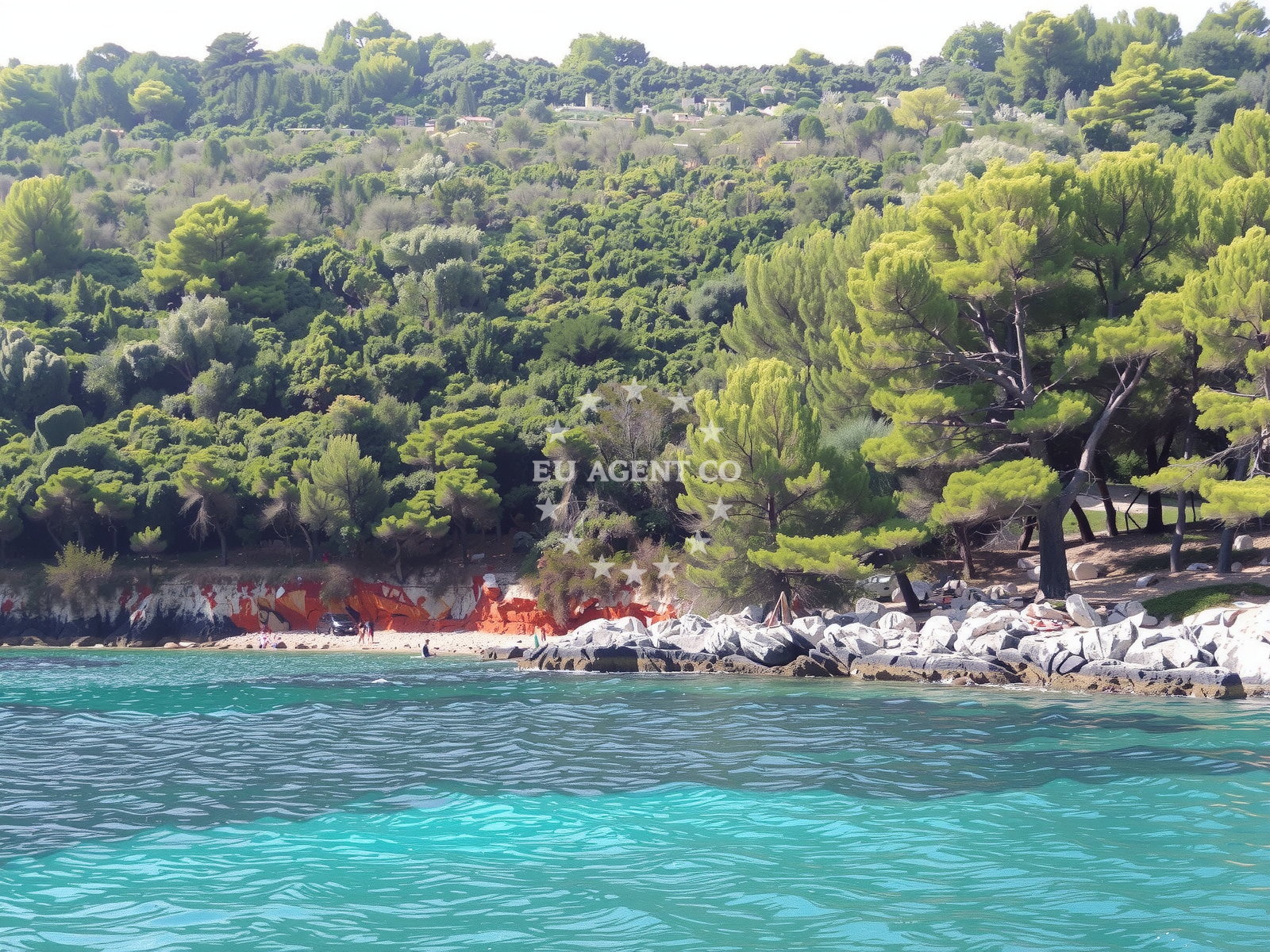 Southern coast of Lastovo Island with Korito Anchorage in the distance