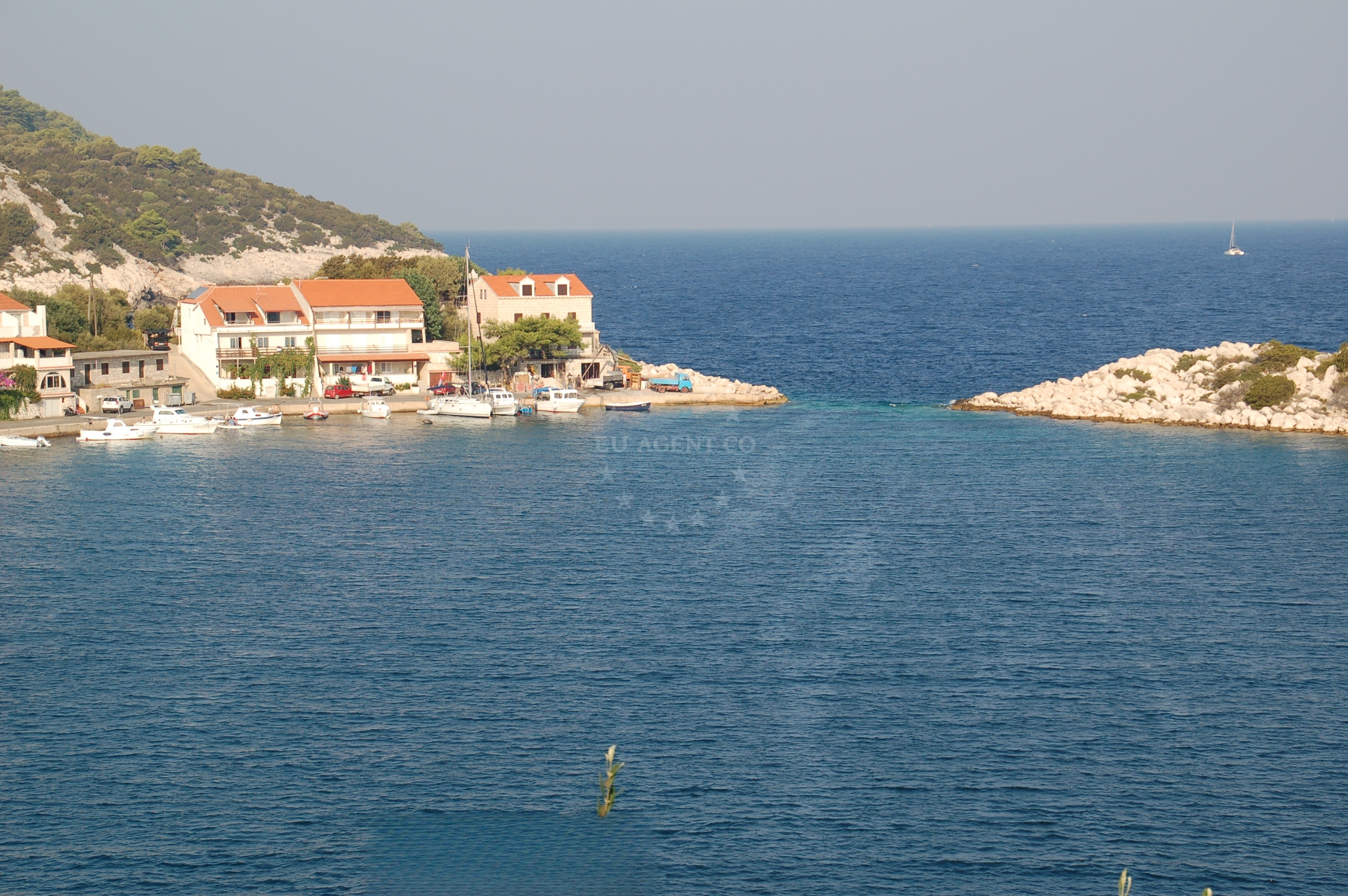 Coastal view from Zaklopatica Anchorage, Croatia