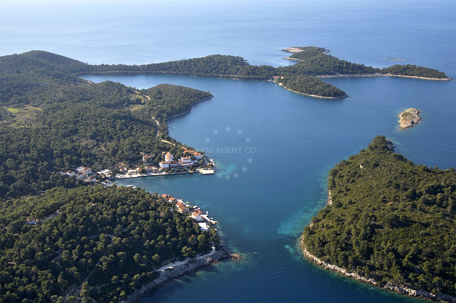 Yacht anchored at Kobrava - Polace, Mljet, Croatia