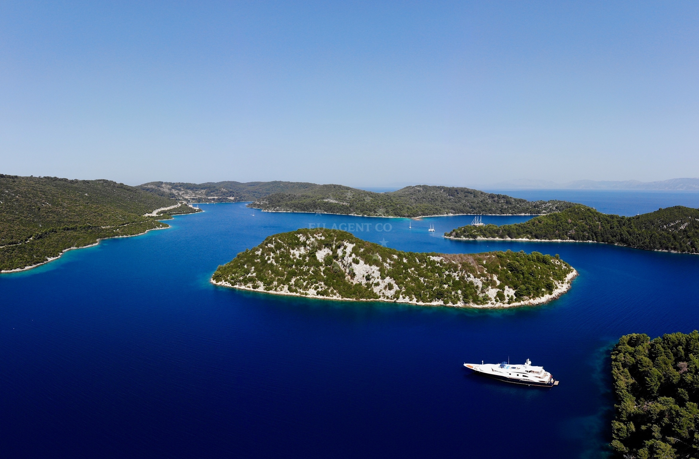 Buoy field in Polace, Mljet Croatia