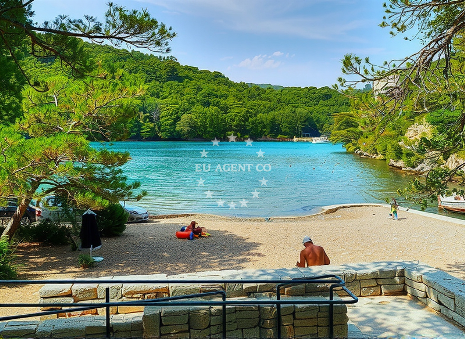 Approach and location view of Anchorage in Anchorage in Pomena on the island Mljet, South Dalmatia, Croatia photo 3
