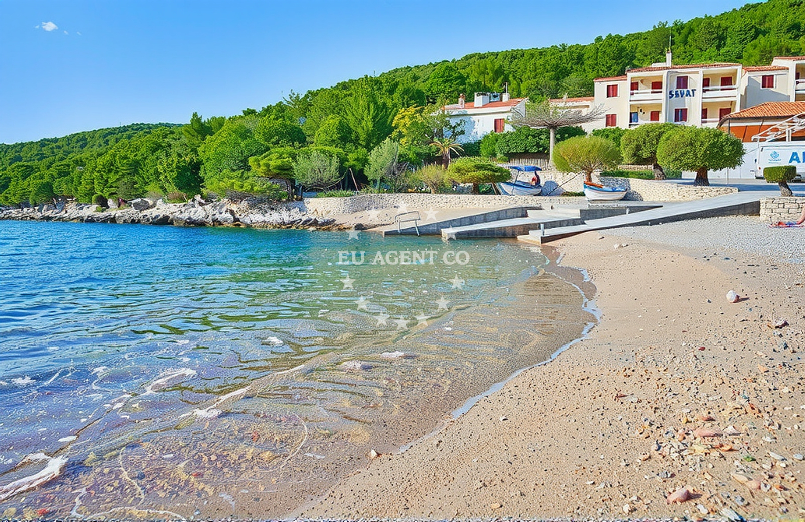 Approach and location view of Jurjeva Uvala anchorage in Anchorage on the island Prežba, South Dalmatia, Croatia photo 3