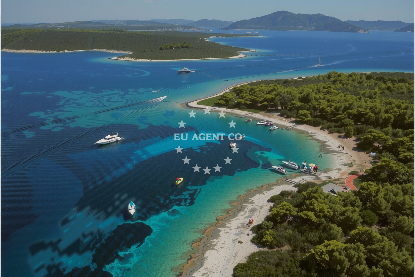 Approach and location view of Pržnjak Veli and Mali anchorage in Anchorage on the island Pržnjak Veli, South Dalmatia, Croatia photo 3