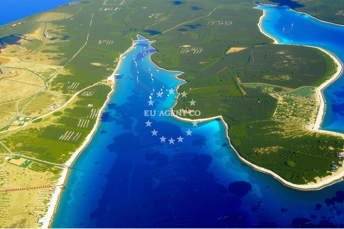 Sunset view over Dol Anchorage, Susac Island, Croatia