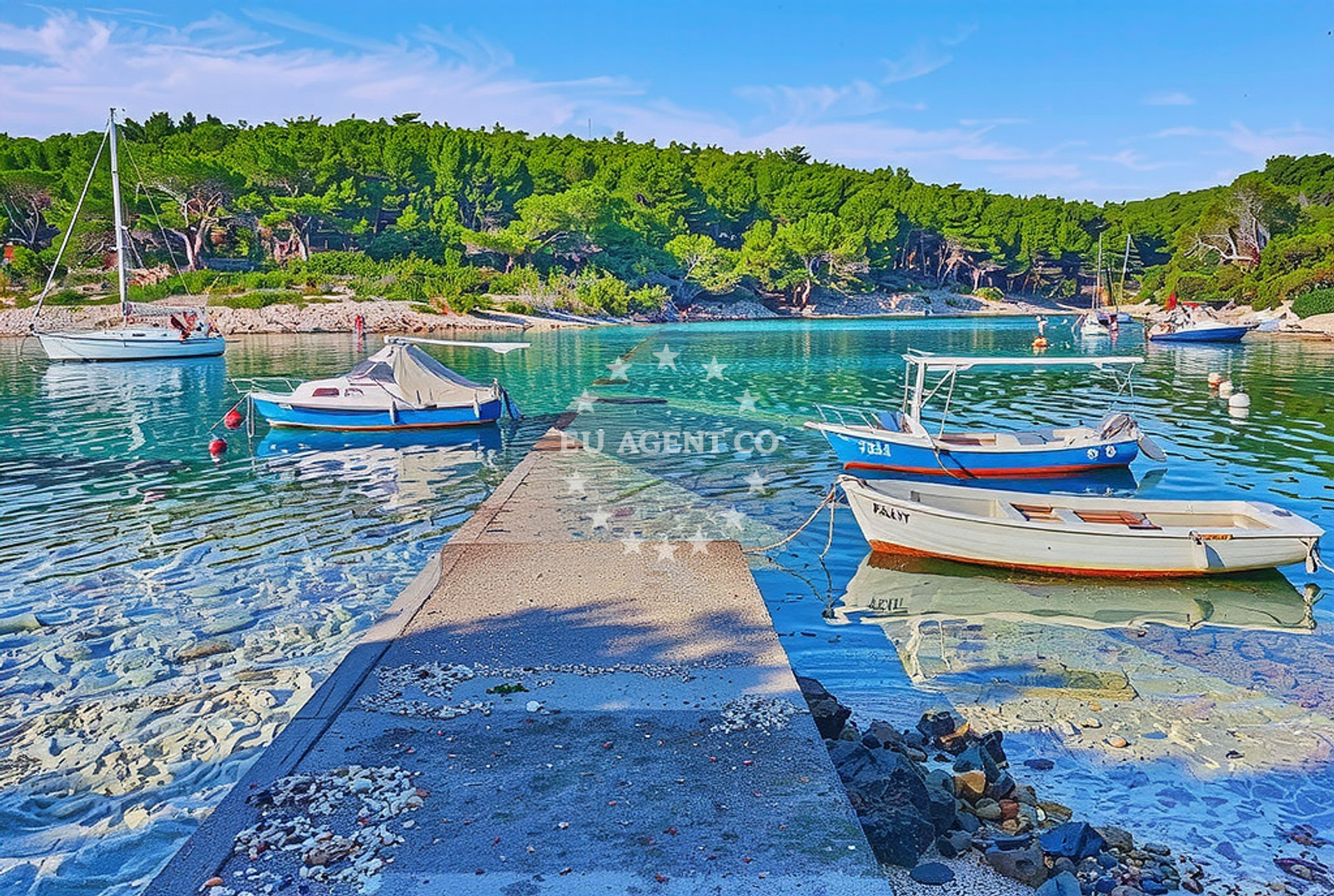 Beaches near Duga Cove anchorage, Susac, Croatia