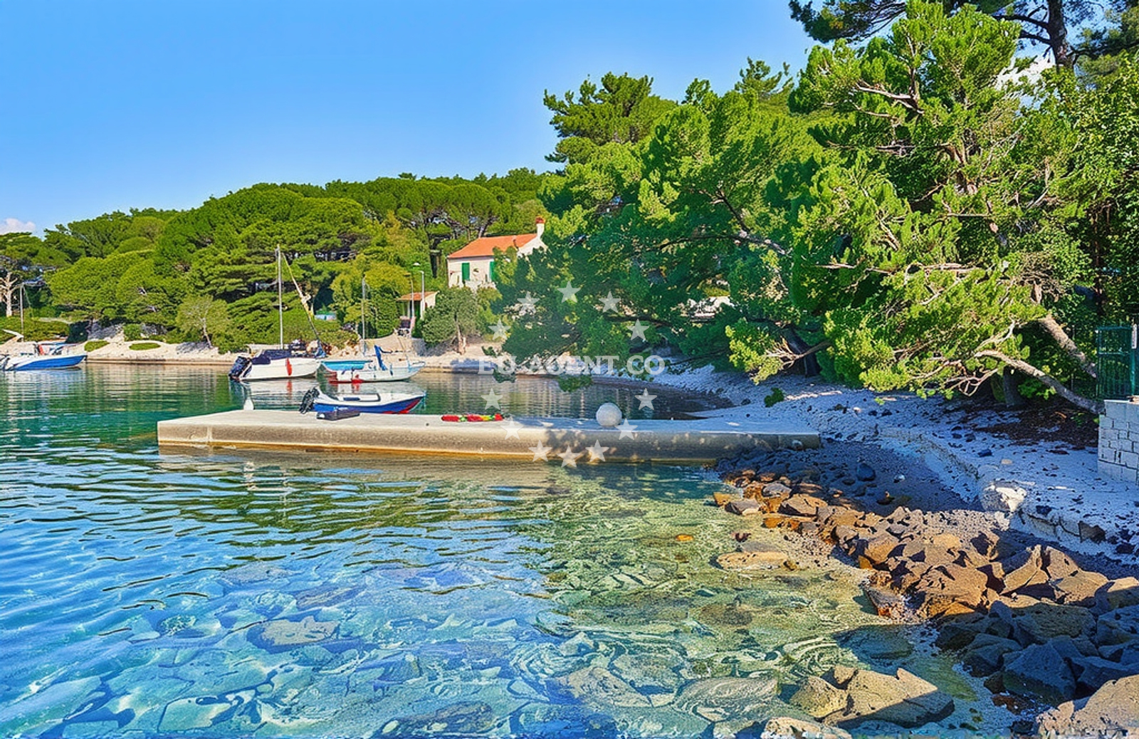 Marina Solitudo near Duga Cove anchorage, Croatia