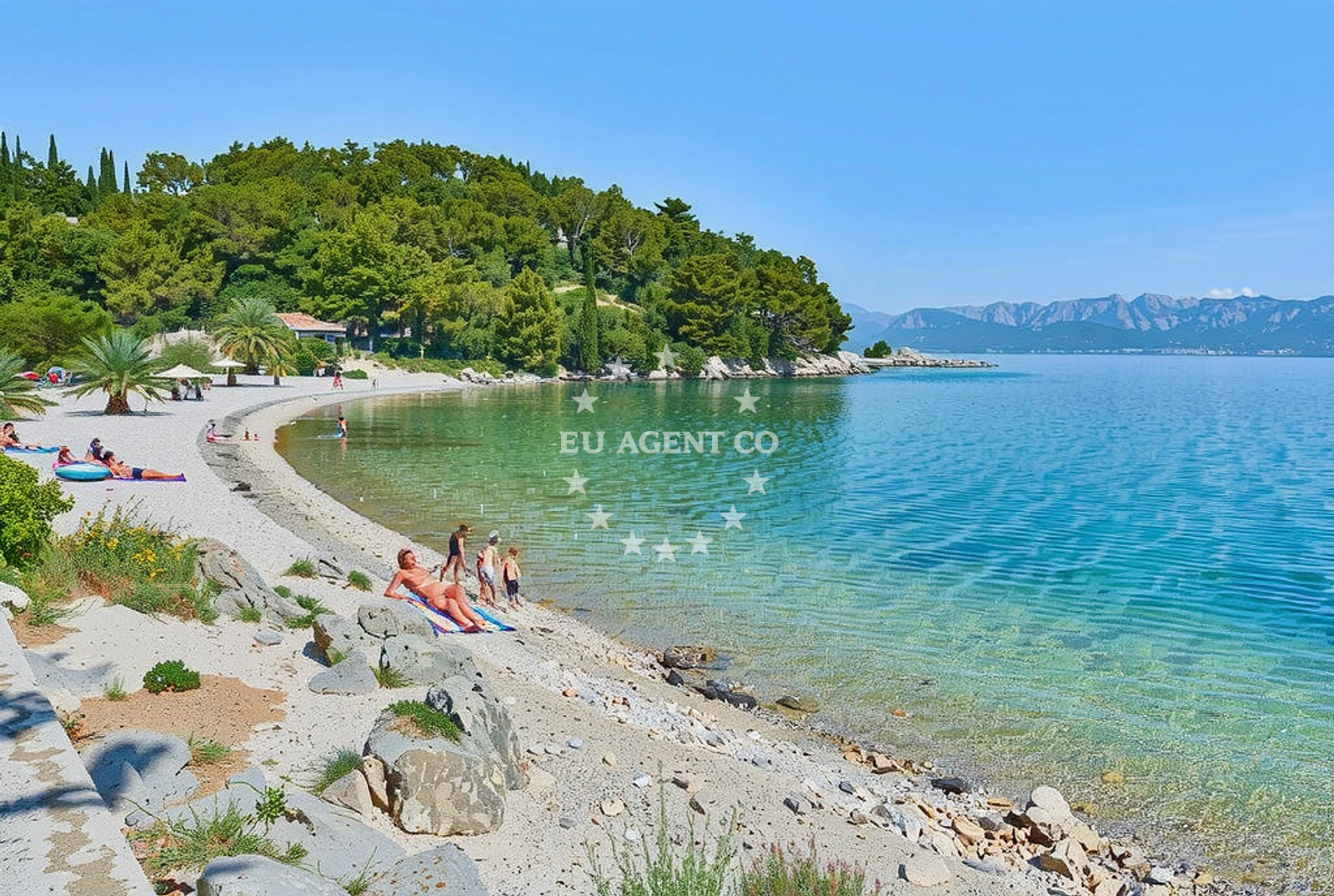 Beach view near Trpanj anchorage, South Dalmatia