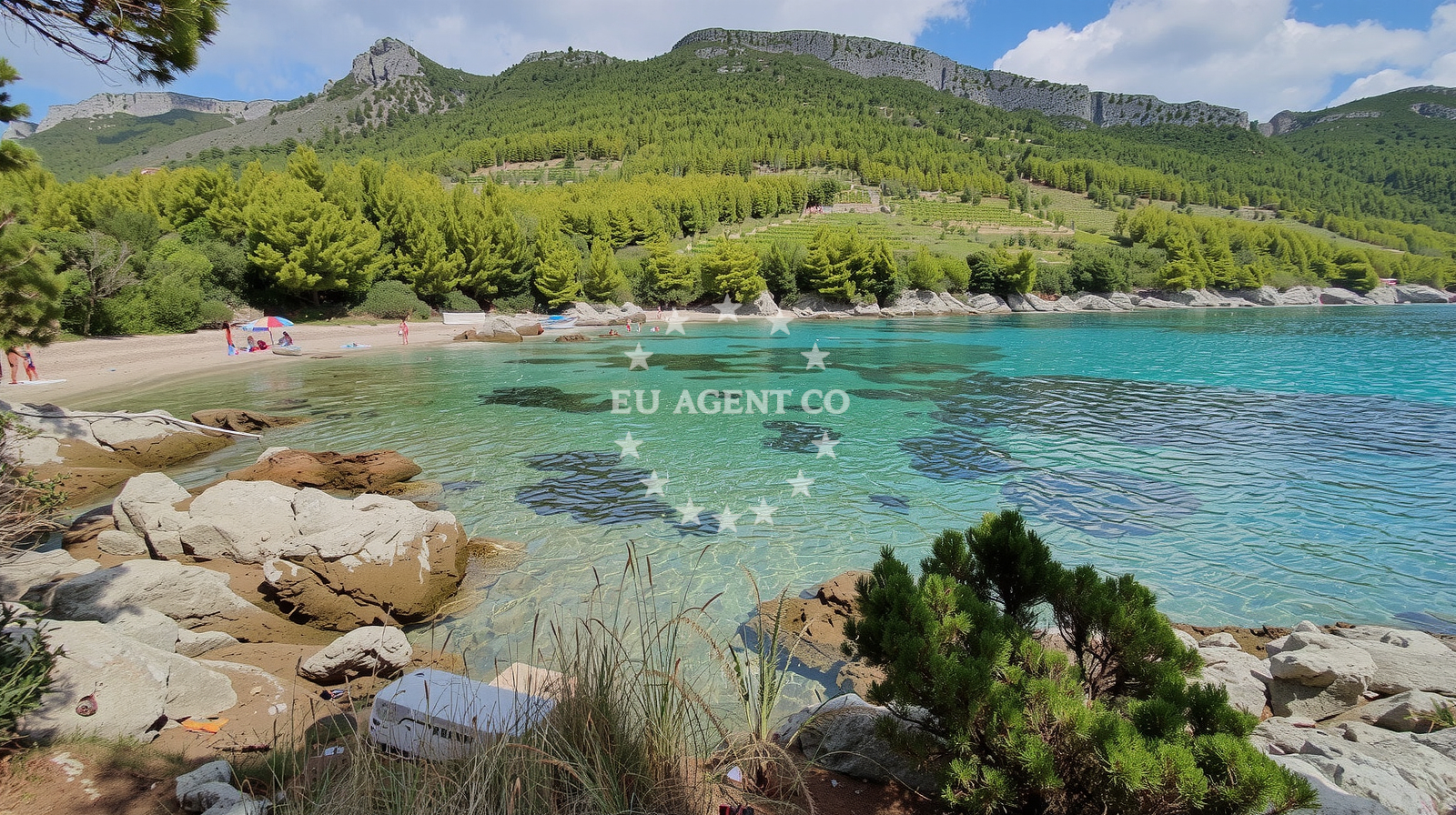 Trstenik Anchorage in South Dalmatia, Croatia with calm waters and nearby coastal landscape