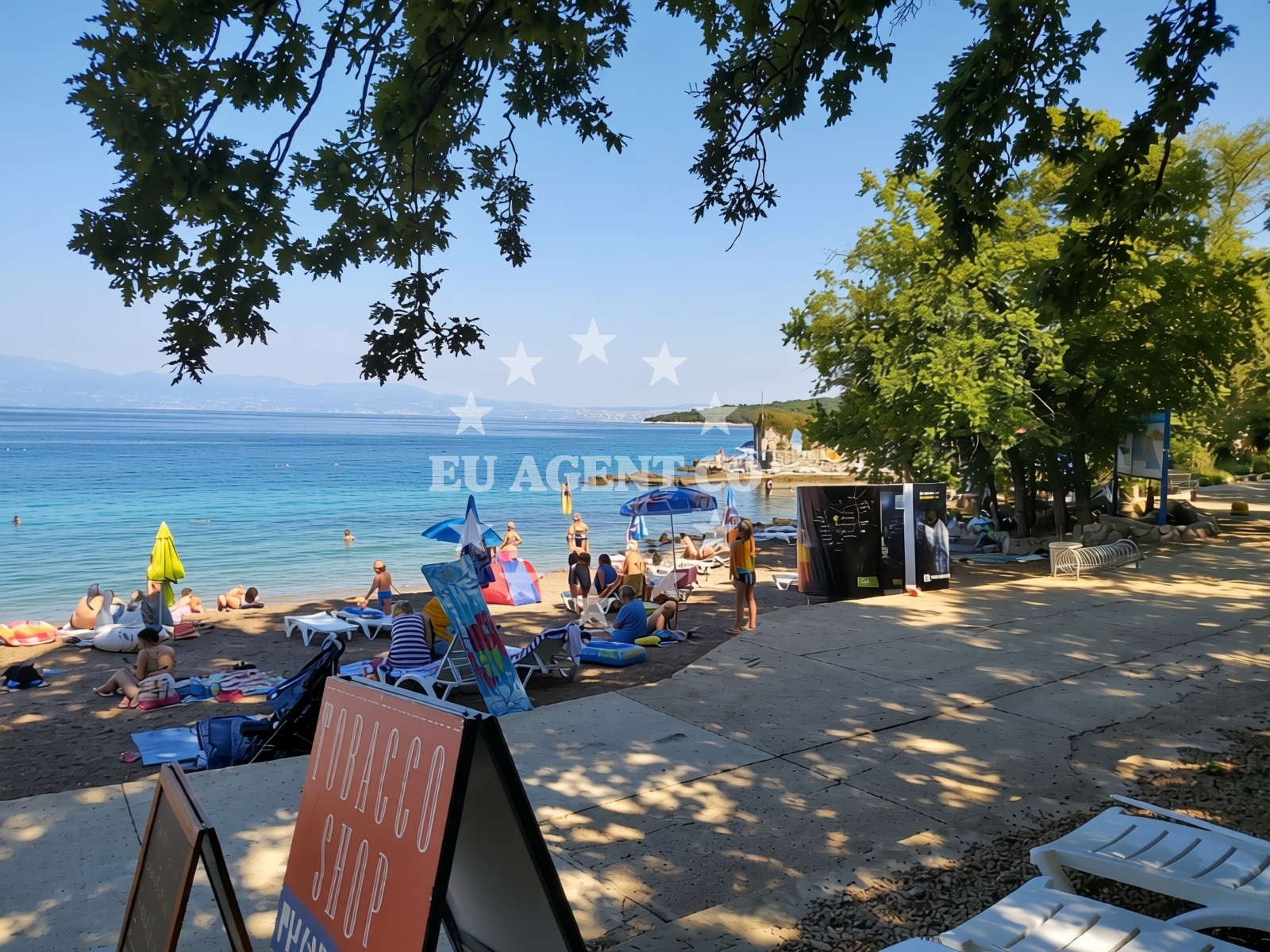 Shoreline and swimming area at Adriatic beach in 14 Primorska cesta, Njivice
