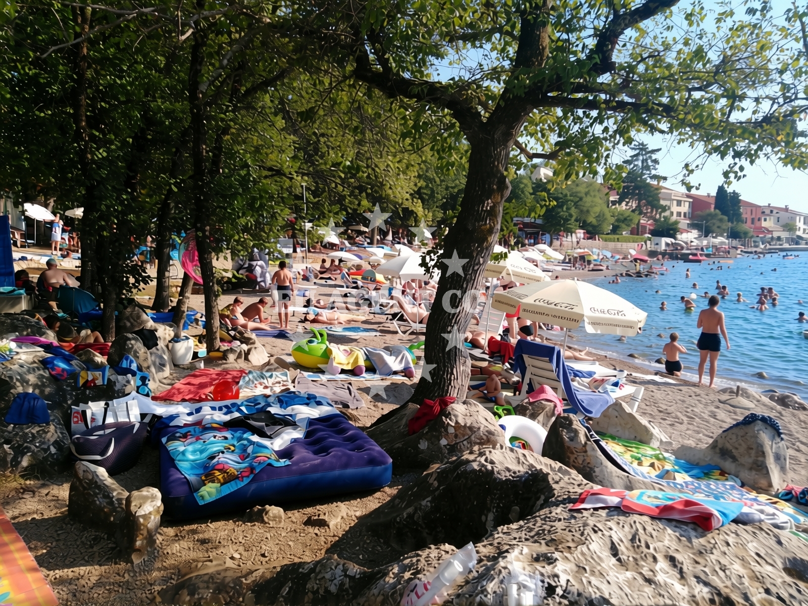 Sea and coastal view of Adriatic beach in 14 Primorska cesta, Njivice