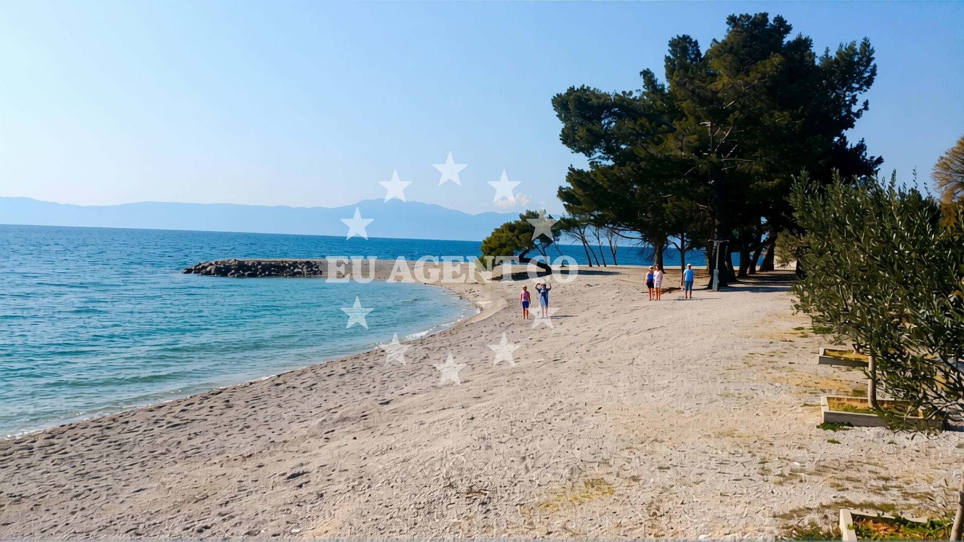 Shoreline and swimming area at Adriatic II beach in Primorska cesta bb, Njivice