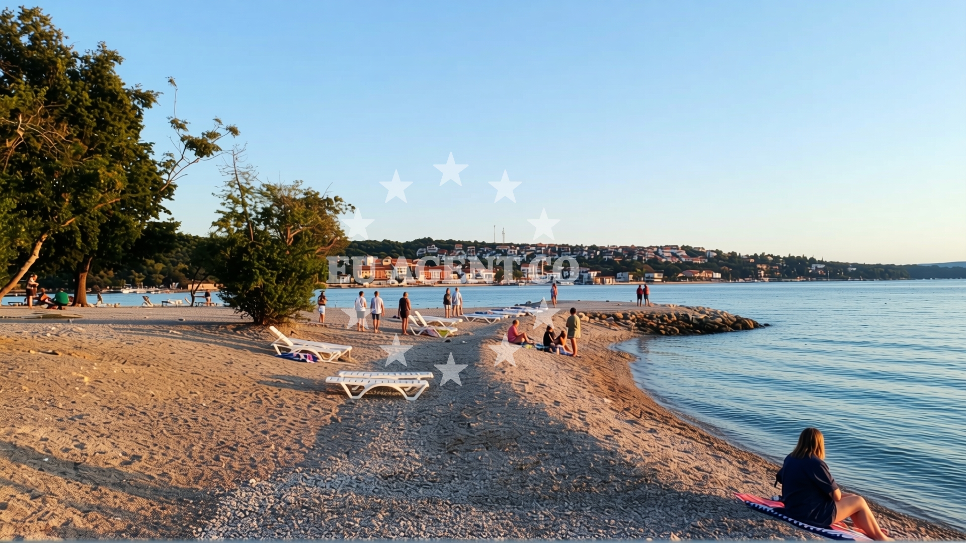 Sea and coastal view of Adriatic II beach in Primorska cesta bb, Njivice