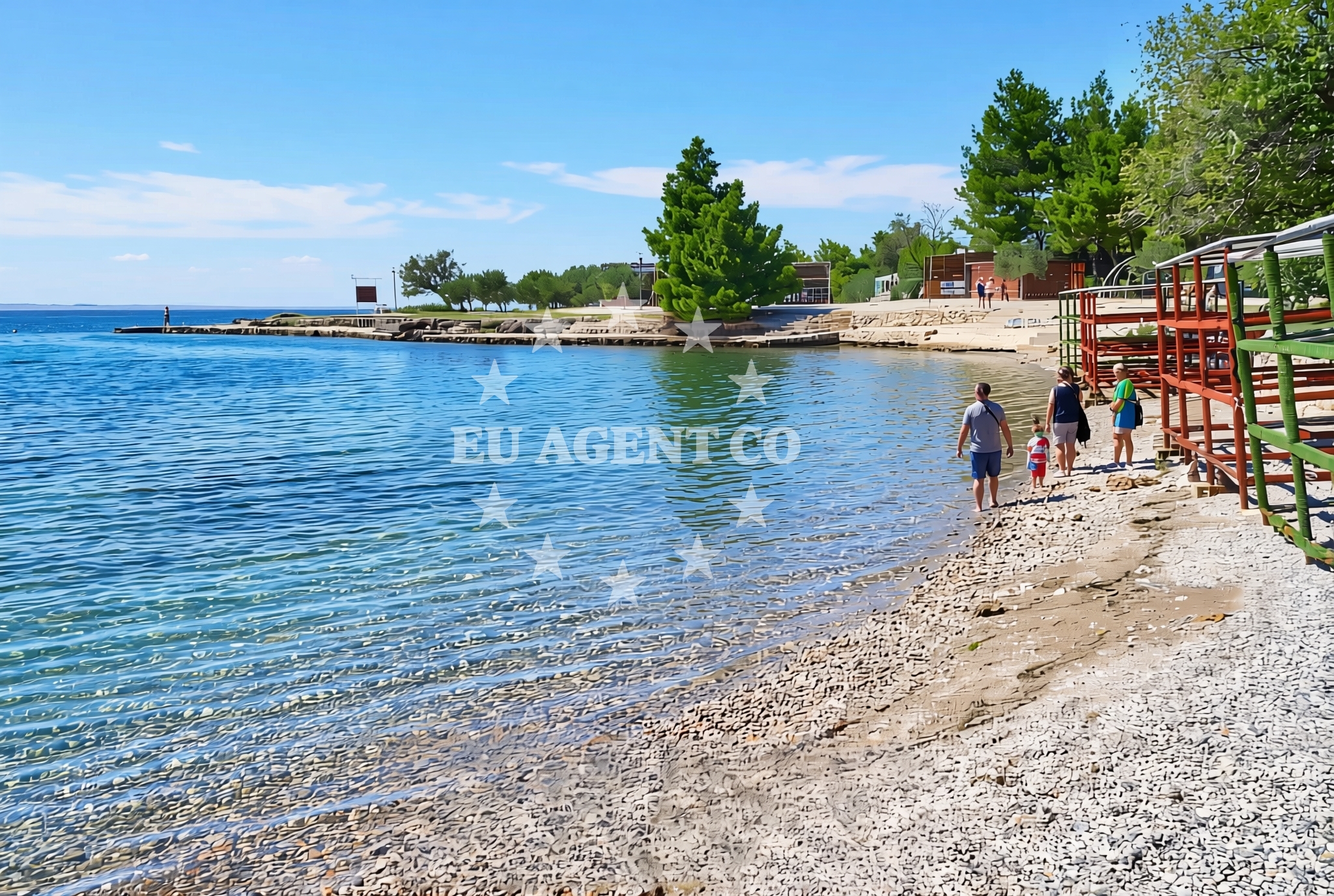 Sea and coastal view of Alan, Starigrad Beach in Alan