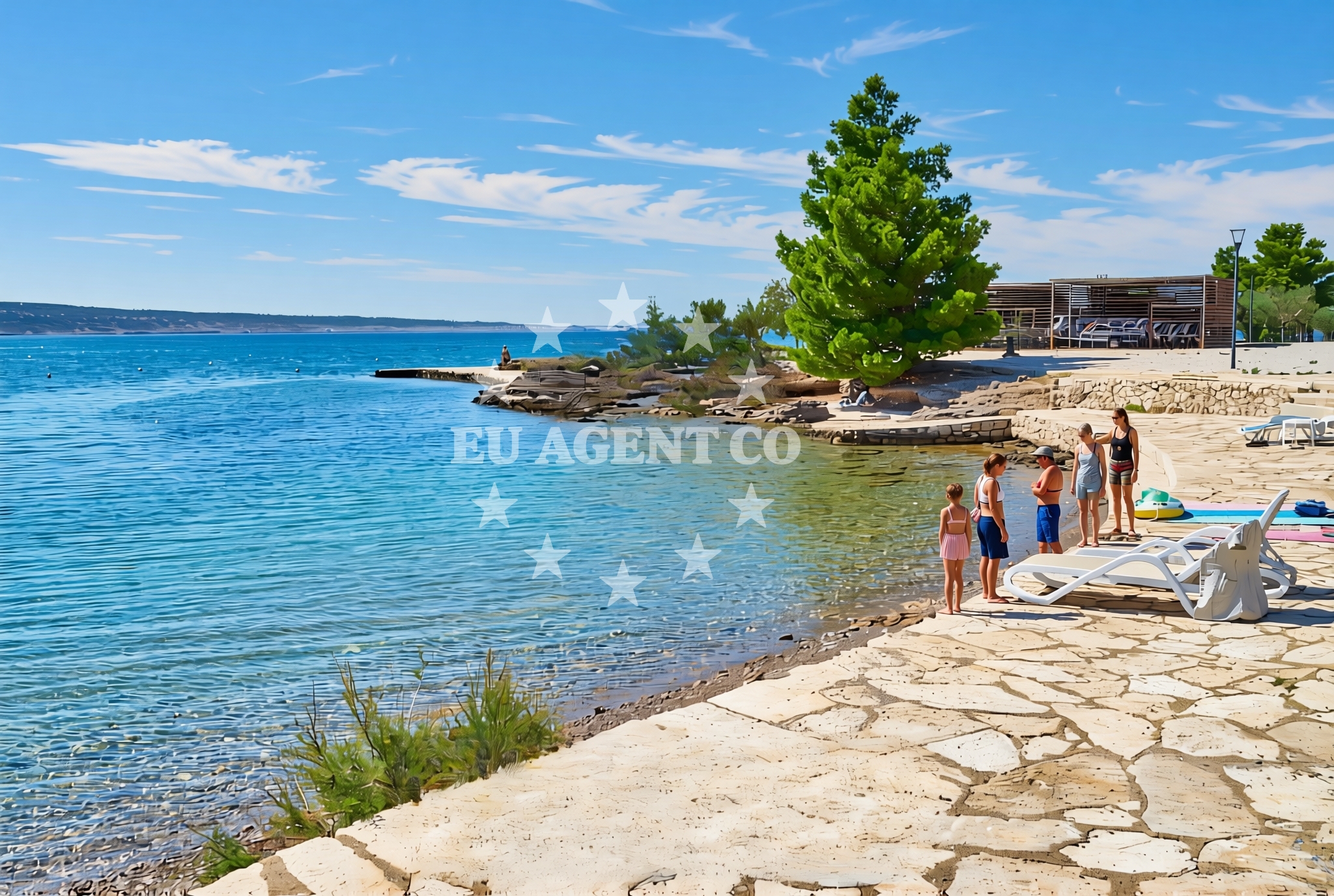 Beach facilities and surroundings at Alan, Starigrad Beach in Alan