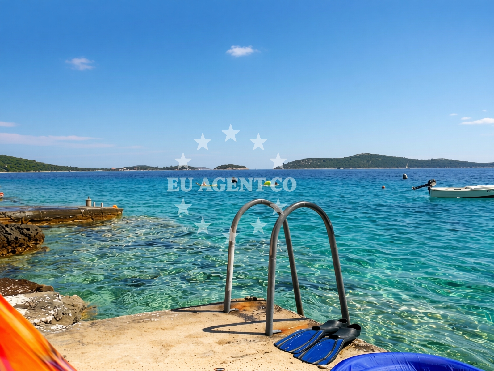 Shoreline and swimming area at Alina beach in Svrda 18, Sevid